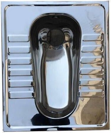 Stainless Steel Orissa Toilet Pan Seat Orissa Toilet Pan Seat II Grade -304 II Weight-3.3 kg II Size- 23 X19 X 9 Inch Indian Commode-image-4