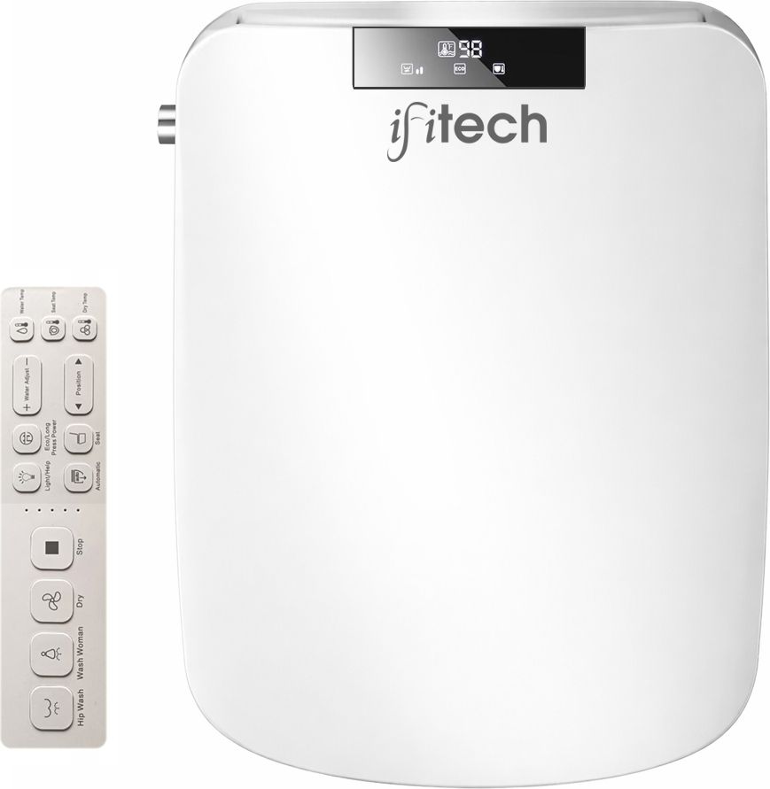 ifitech Electric Bidet Toilet Seat with Heated Seat & Remote for Western Commode-picture-1