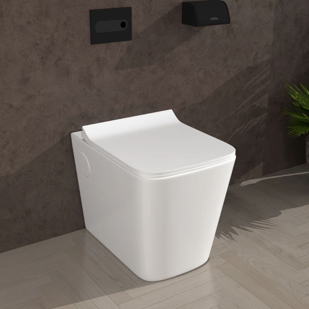 REVEL Rimless Flor Mounted| Anti-Bacterial Glaze | Soft Close Seat Cover (PP) | S-Trap Western Commode-image-35