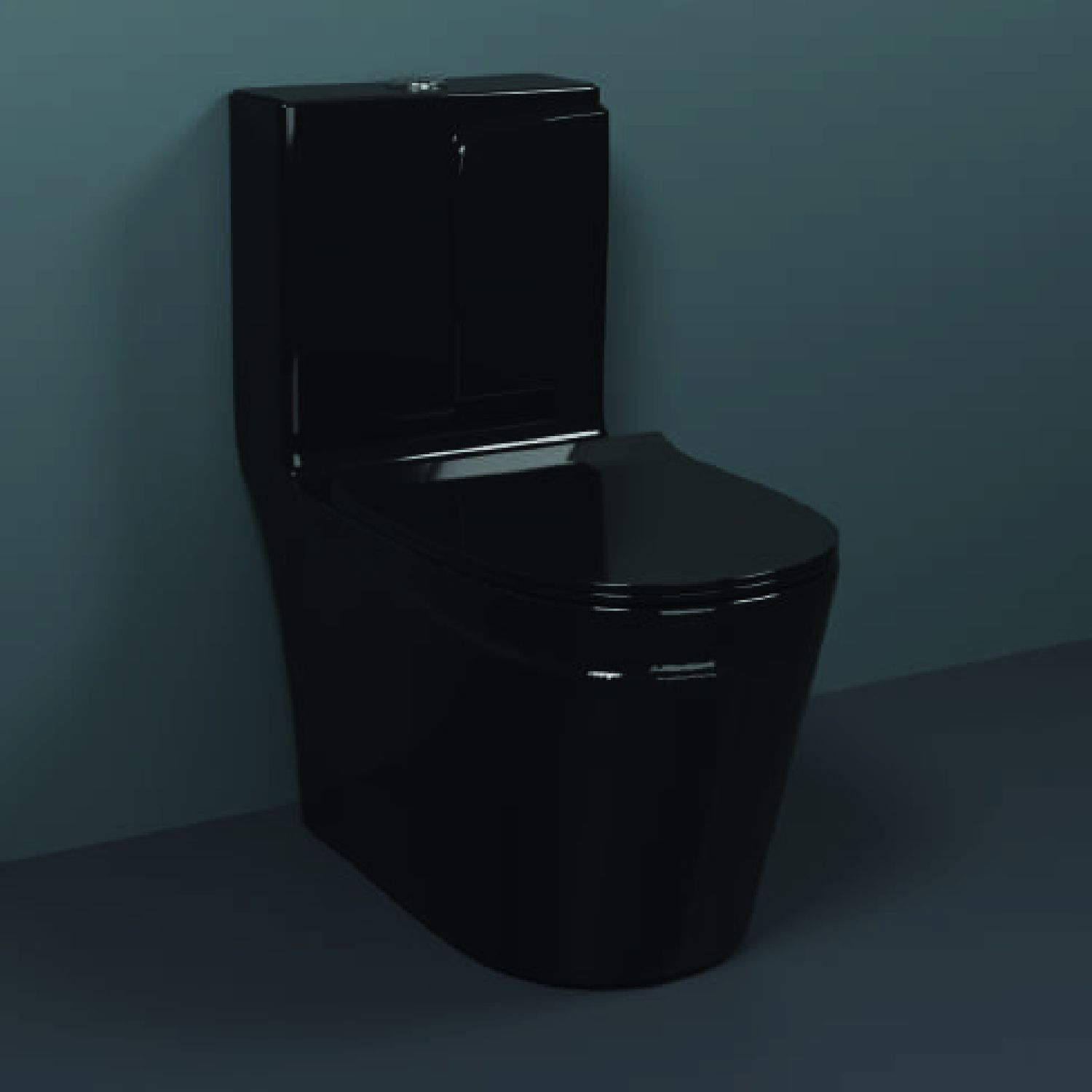 One-Piece Western Commode | Modern Ceramic Water Closet with Soft Close Seat RM - 1022 | 660L x 375W x 740H mm Western Commode-image-31