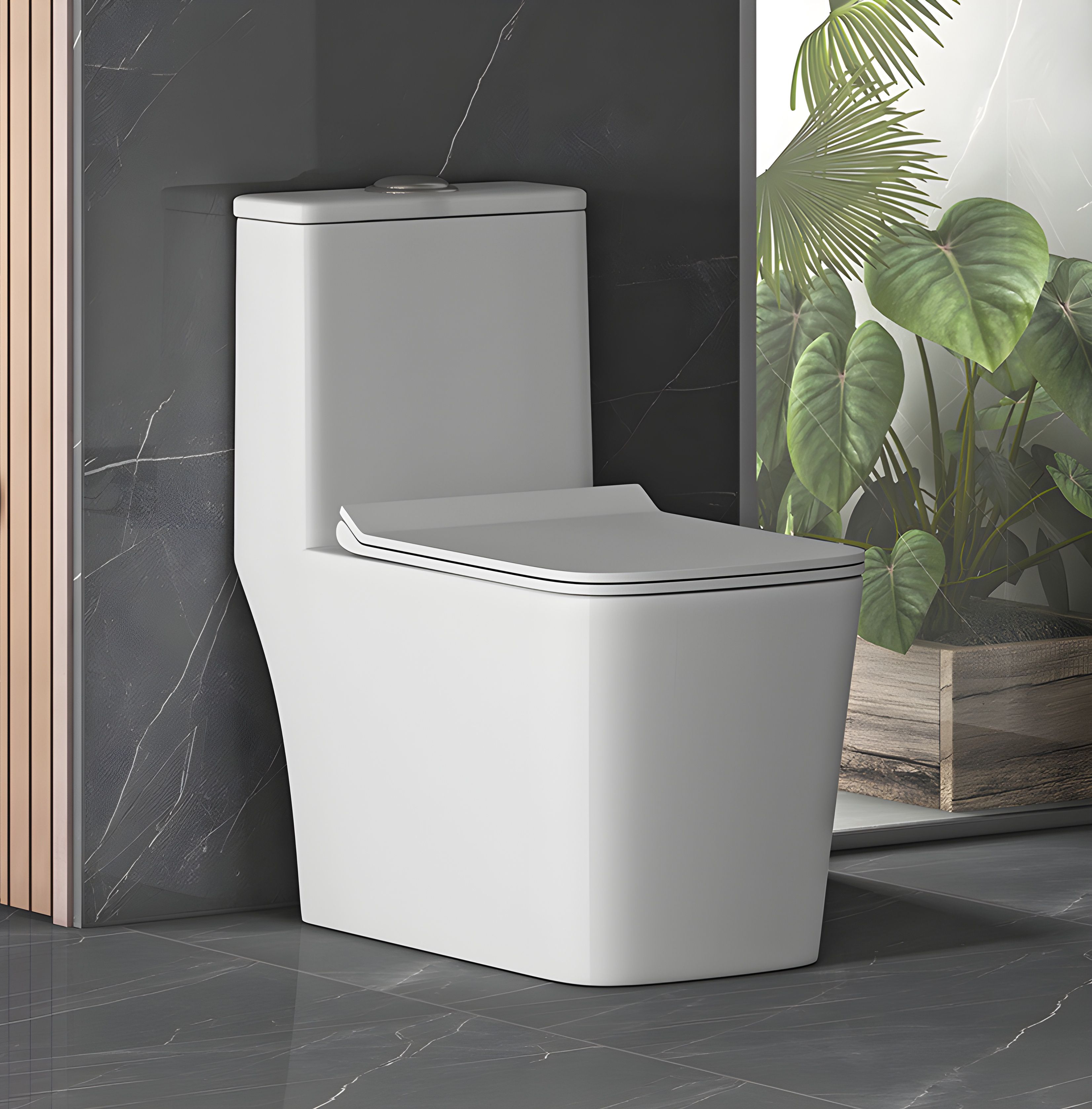 eden Bath / S Trap 30cm OR 12inch/ Floor Mount/ Rimless/ 6D Swirl Siphonic Flush/ 67.5*37*74.5cm/ 26*14*29inch/ EWCs / One Piece Toilet/ Western Commode-picture-14