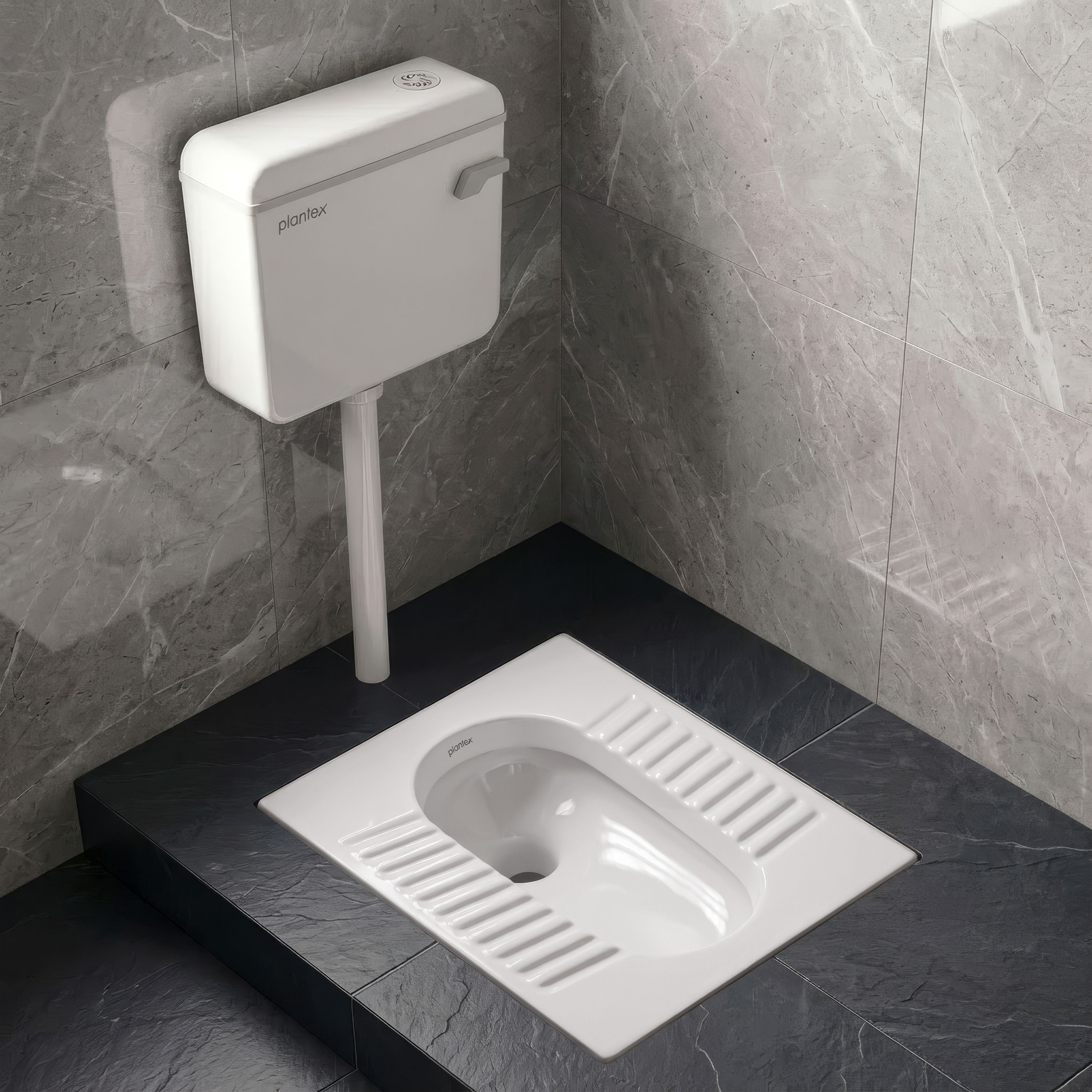 Indian Toilet with Flush Tank/Ceramic Squating Pan/Flushing Cistern for Bathroom Indian Commode-image-9