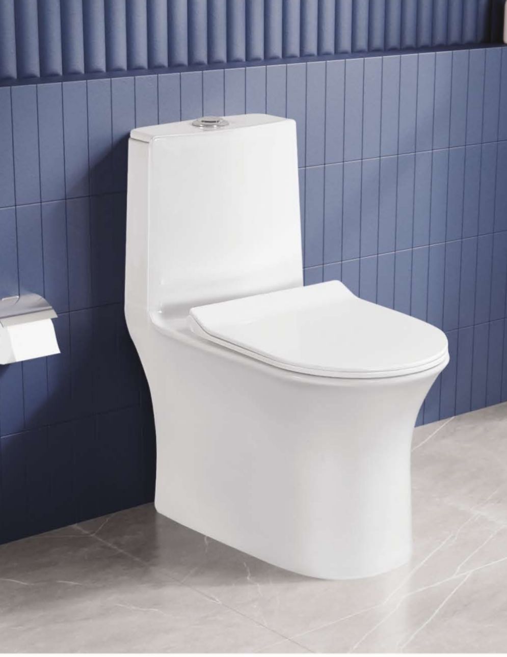 Rimless Commode for Toilet/One Piece Western Toilet/Commode (9 inch) S-Trap NEOS Western Commode