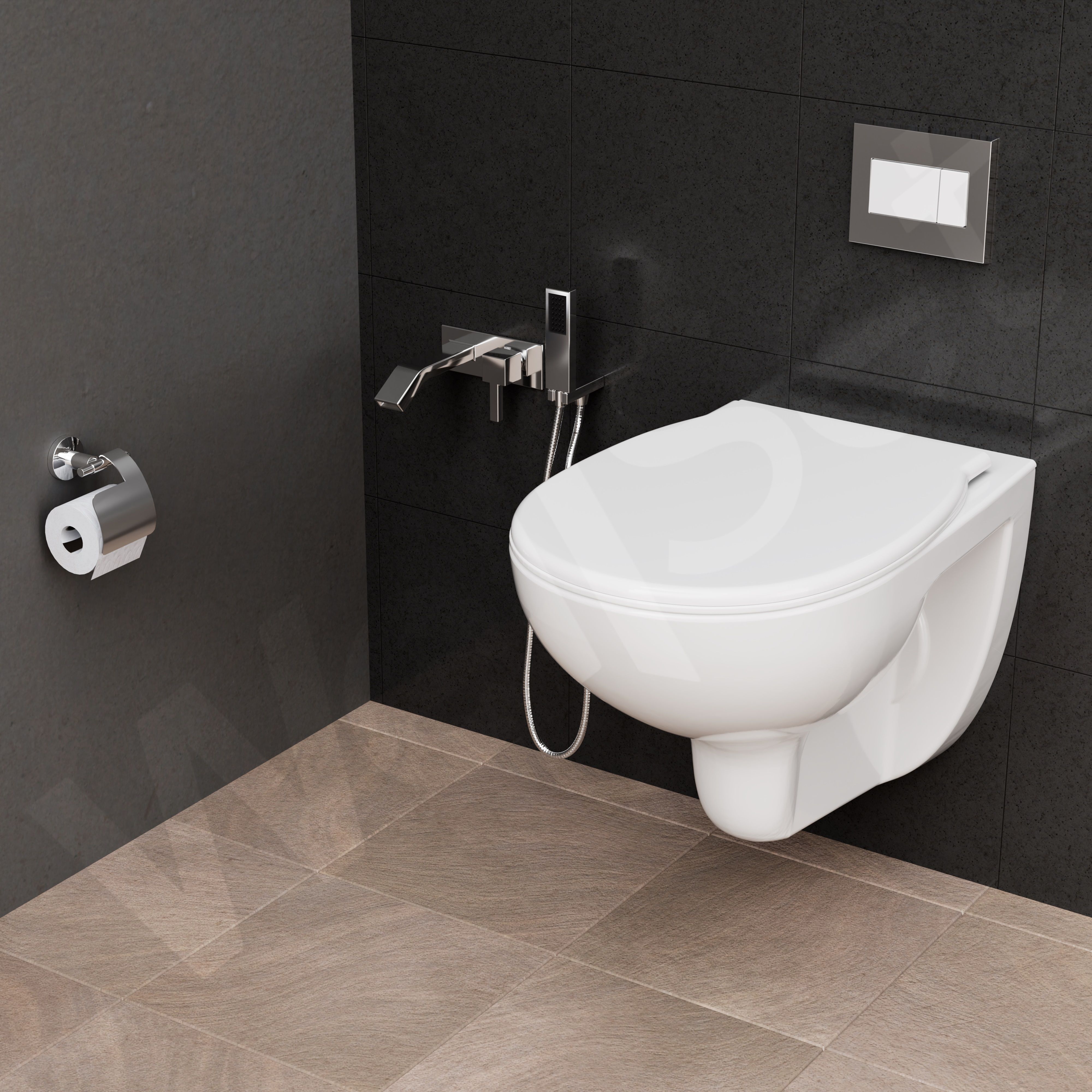 well set White Commode Ceramic Western Toilet, Water Closet, Commode With Soft Close Toilet Seat Western Commode-picture-28