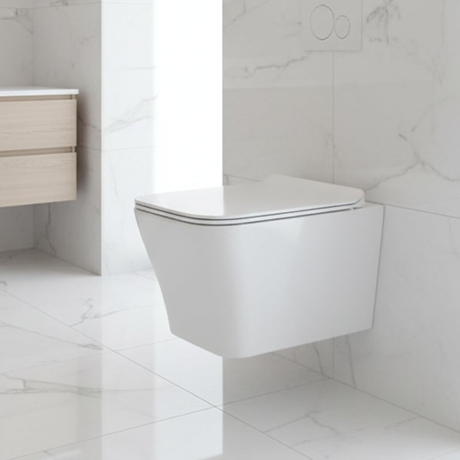 Premium Ceramic Wall Hung Commode/Water Closet/Wall mount Western Toilet EWC/WC/European Commode for Bathrooms P Trap Outlet is from Wall Western Commode-image-27