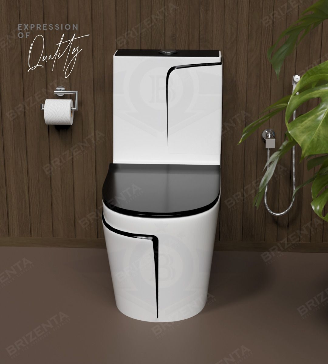 21001 Ceramic Snow White commode with Black Line Finishing 21001 Western Commode-image-29