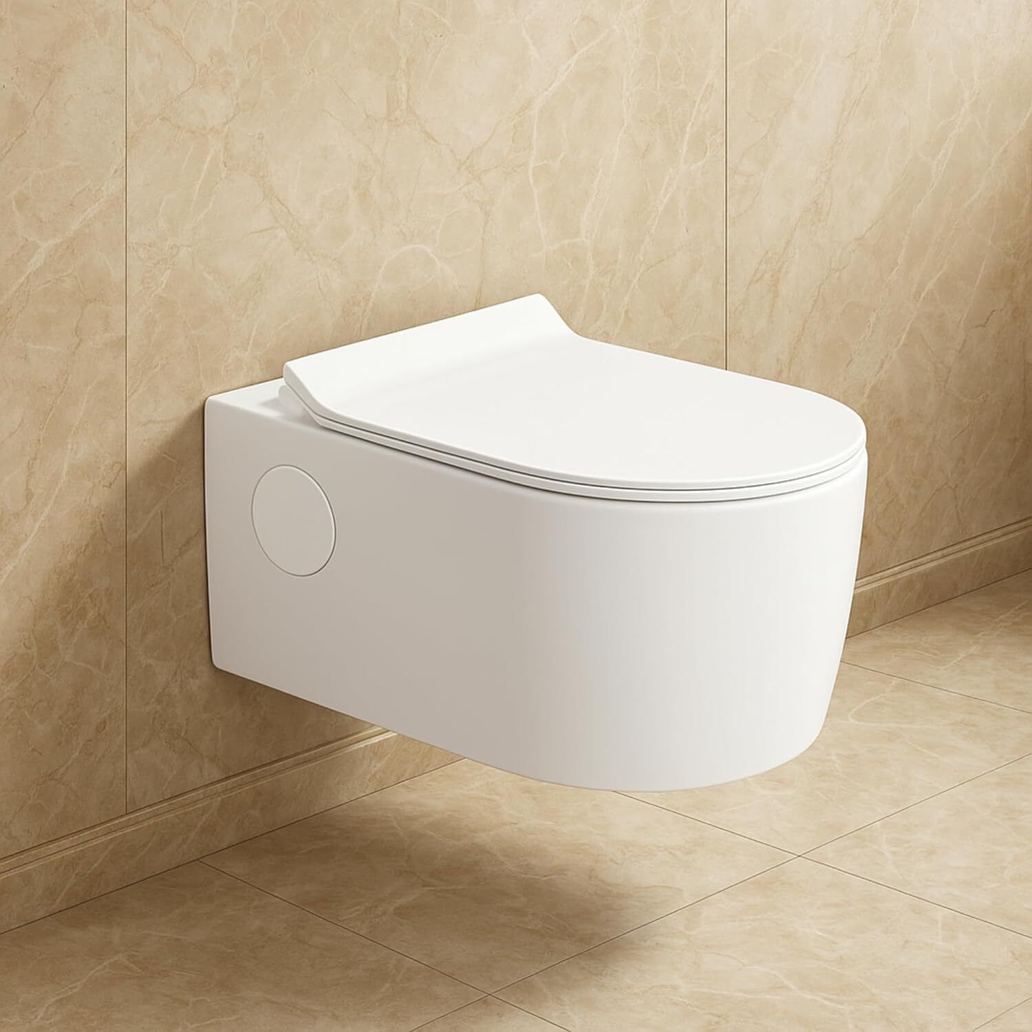Wall Hung Western Commode, P‑Trap 9–12 inch, Dual‑Flush Washdown, Soft‑Close Quick‑Release Seat, High‑Gloss Ceramic, Floor‑Mounted WC for Indian Bathrooms Western Commode-image-25