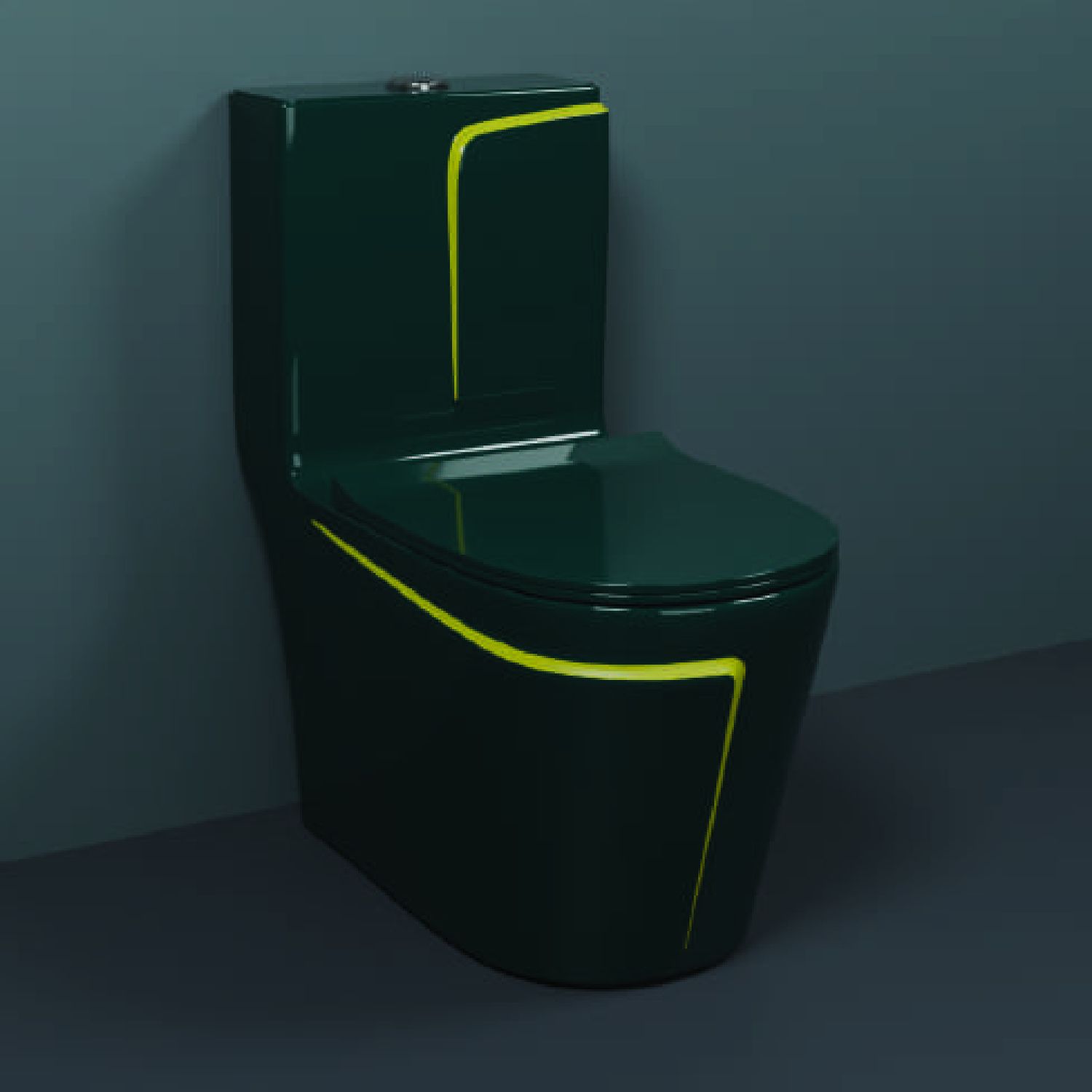 One-Piece Western Commode | Modern Ceramic Water Closet with Soft Close Seat RM - 1028 | 660L x 375W x 740H mm Western Commode-image-28