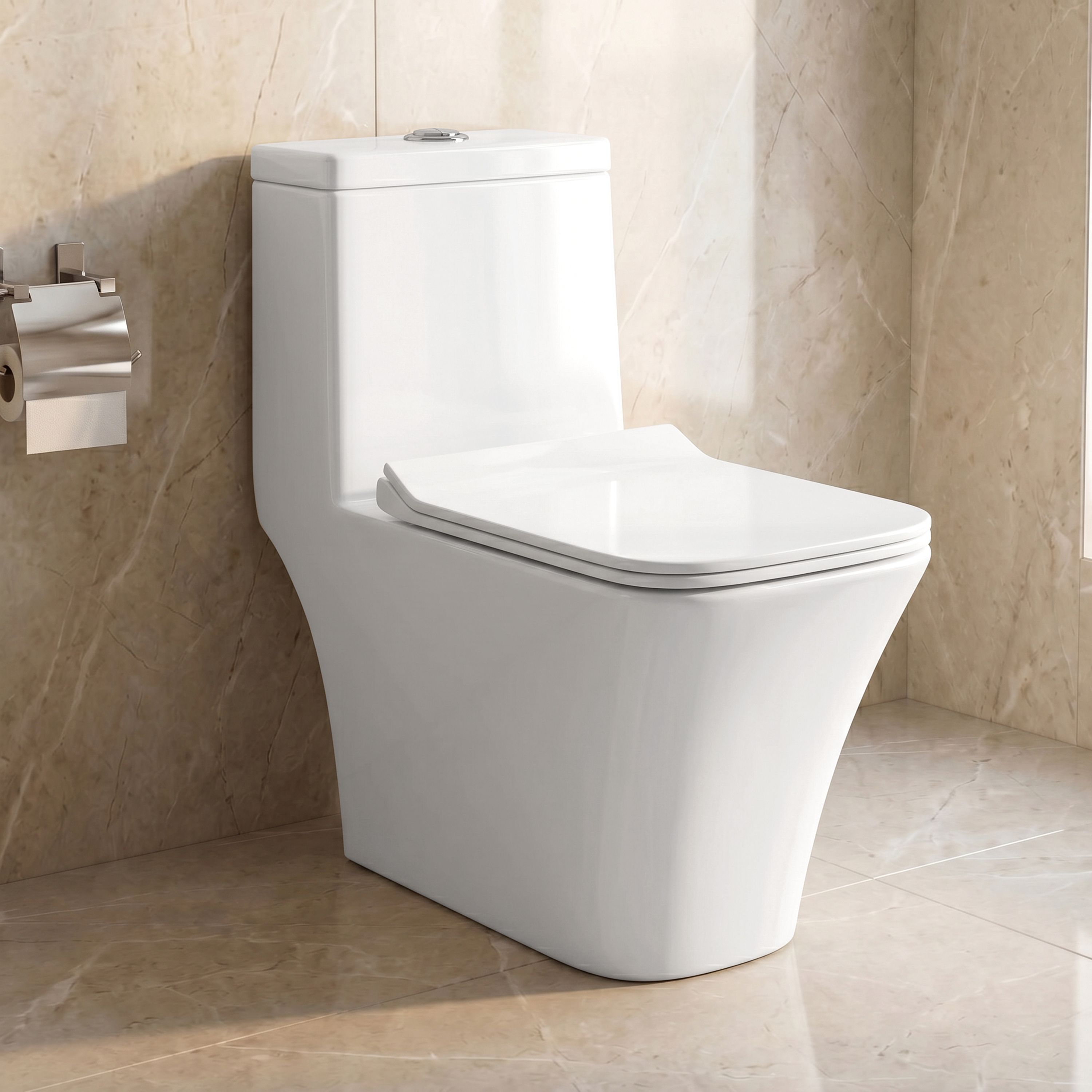 Commode Toilet | Floor Mount One Piece Western Commode-image-18