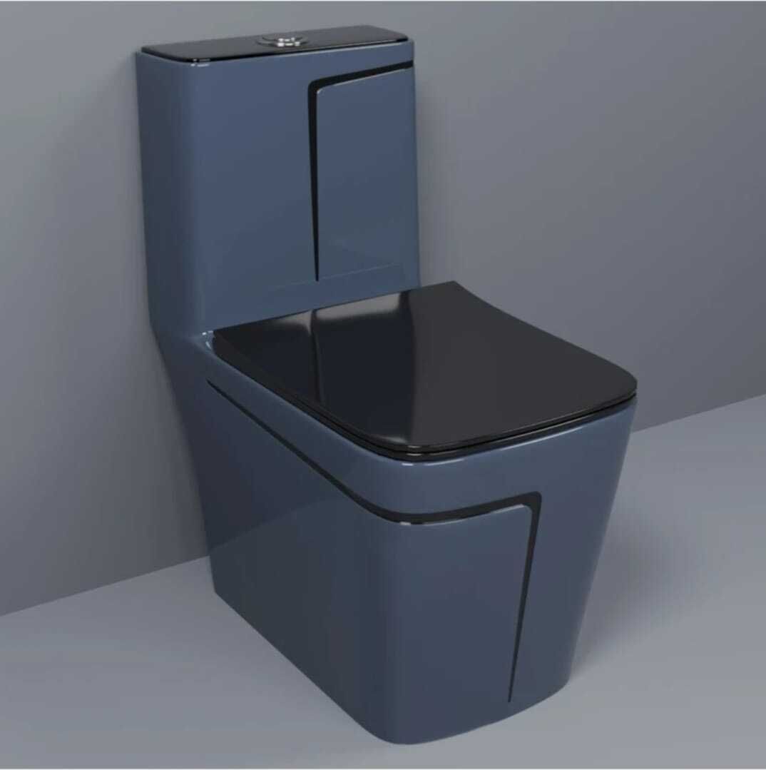 solano Dimond Quality LT09 Grey commode with Black Finishing Line and Round Flush Button Western Commode-picture-12