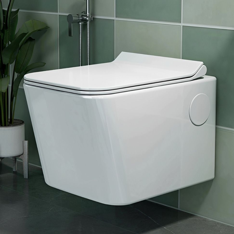 flipkart smartbuy Wall Mounted | Western Commode for Bathroom | Made For Ceramic | P.TREP | Ceramic Western Toilet Commode With Soft Close Toilet Seat | Western Commode-picture-26
