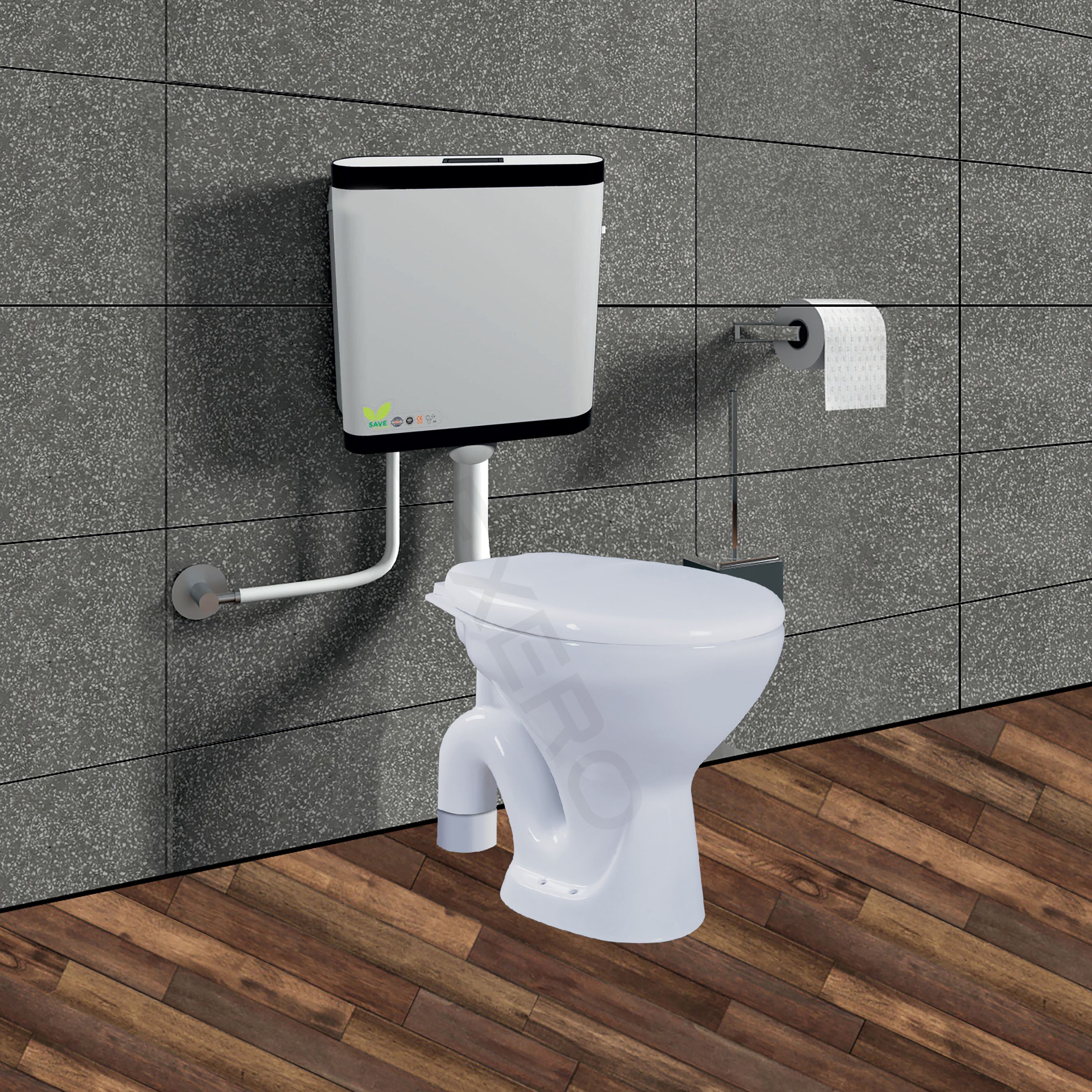 glexero Premium Quality Ceramic Toilet Seat With Slim Flush Tank S Trap Floor Mounted Western Commode-picture-9