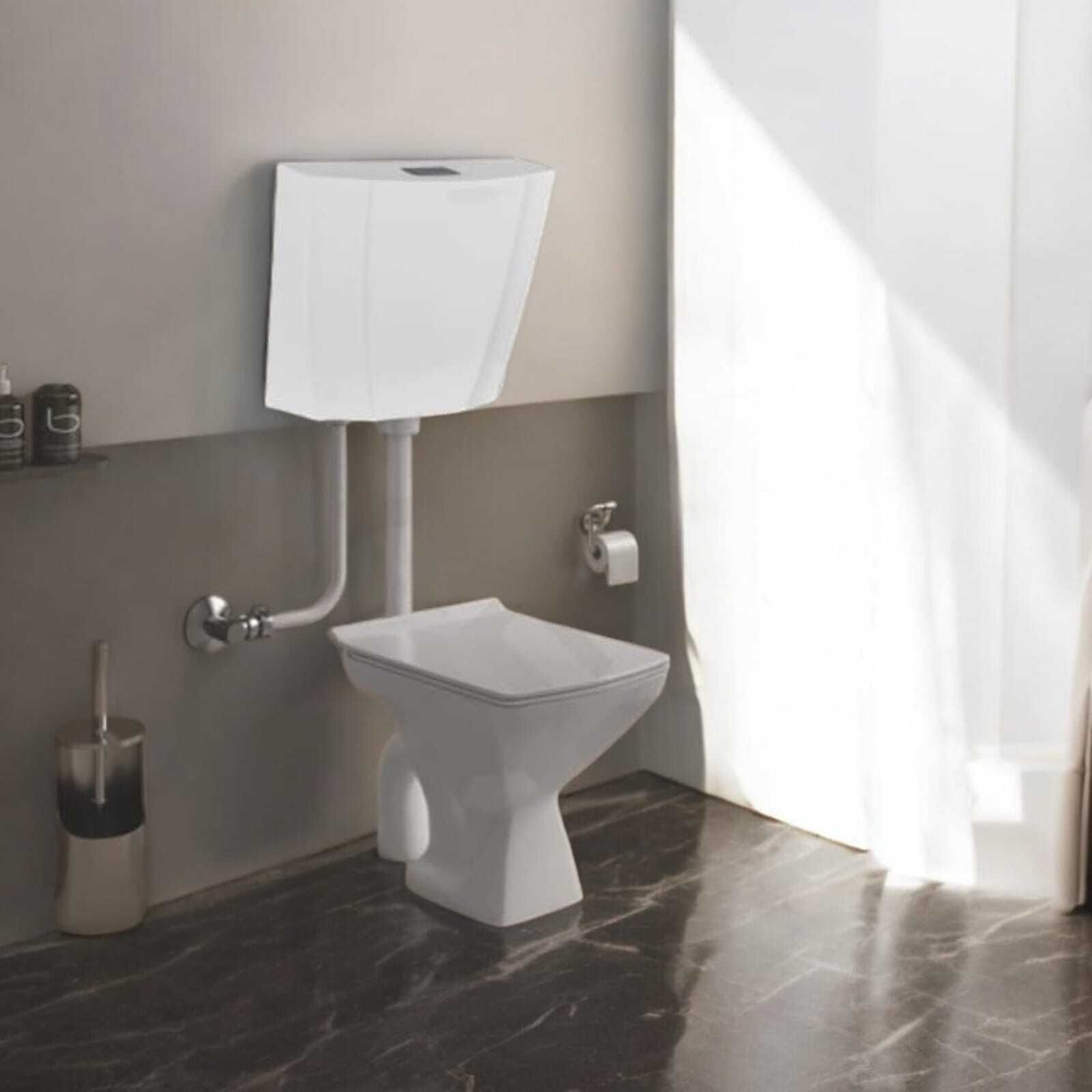 lurexa Dimond Quality Ceramic Ceramic S Trap EWC/ European Closet/ Square Floor Mounted EWC With Top Push Button Flushtank Western Commode-picture-21