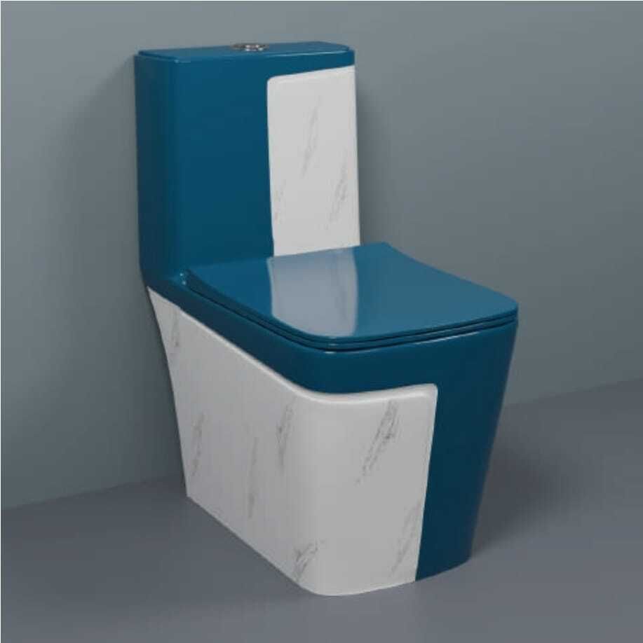 lurexa Dimond Quality LT029 Super Blue Commode With White Marble Finish And Round Flush Button Western Commode-picture-17