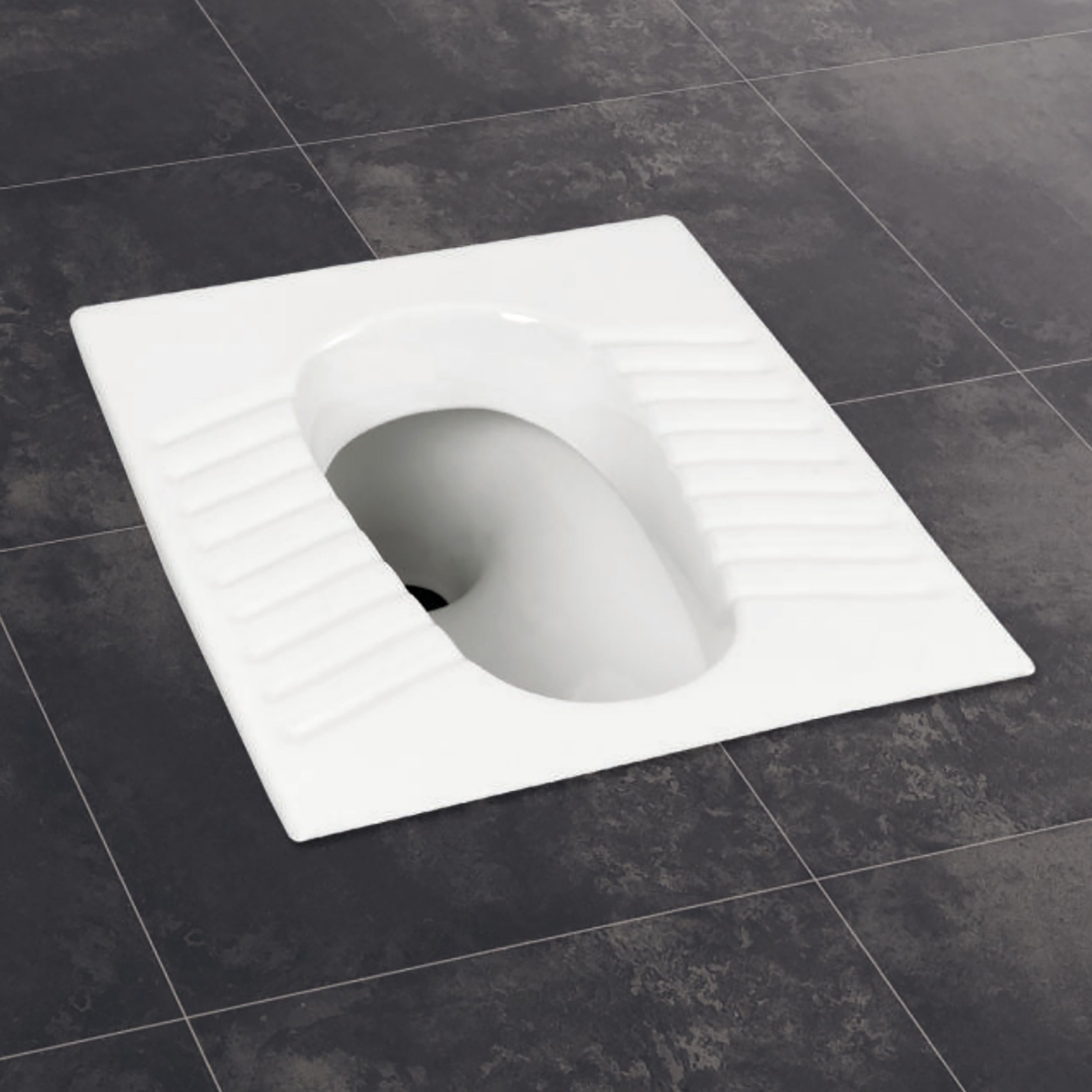 glexero Premium Quality Super White Floor Mounted Indian Toilet Seat 20 Inch Indian Commode-picture-1