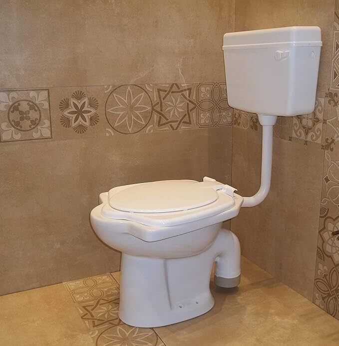 Premium Grade Ceramic S-Trap Anglo Indian Commode WIth Side Handle Flush Tank Anglo Commode-image-35