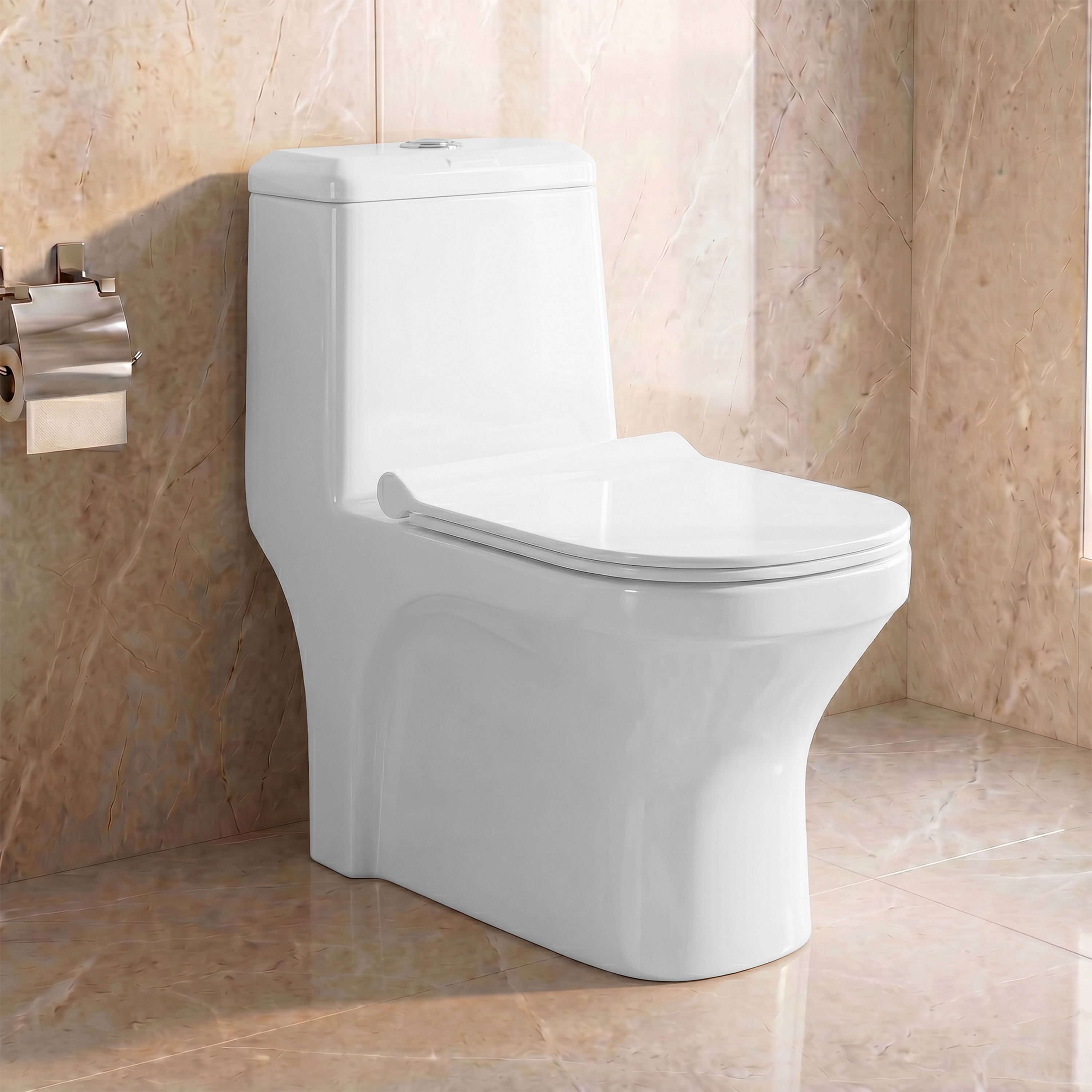 Venue Western Commode Toilet | One Piece Western Toilet | S-Trap Outlet Western Commode-image-14
