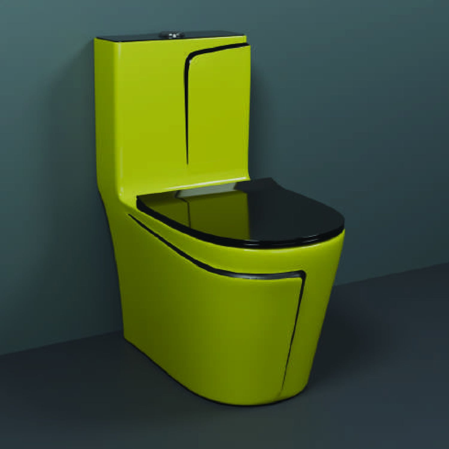 One-Piece Western Commode | Modern Ceramic Water Closet with Soft Close Seat RM - 1023 | 660L x 375W x 740H mm Western Commode-image-42