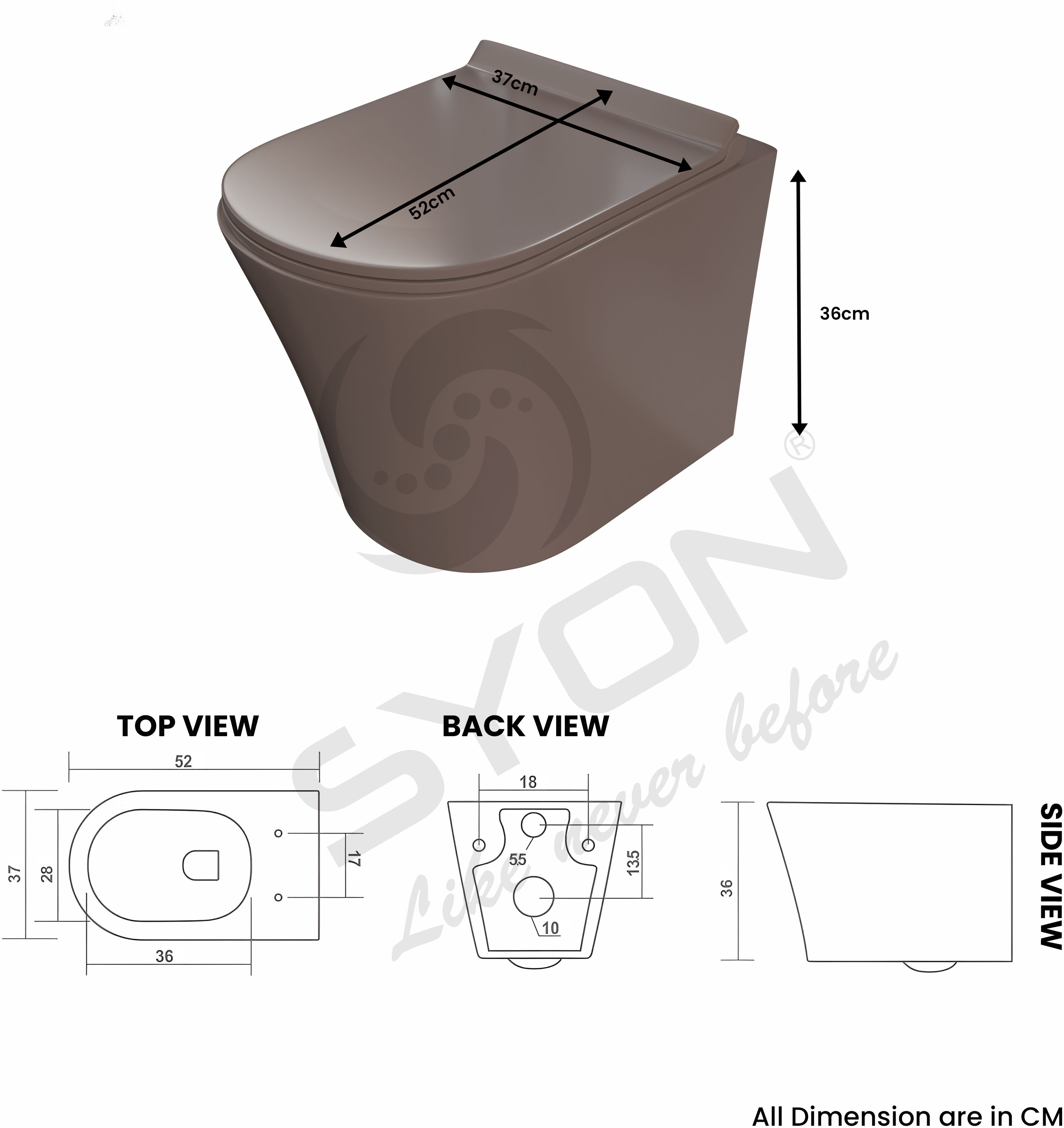 syon ARIN BROWN Western Commode-picture-19