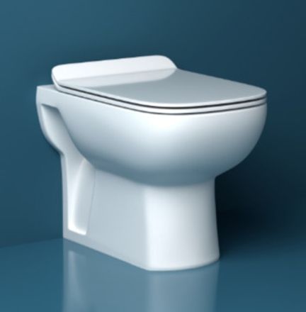 SARA Floor Mounted Ceramic Toilet/Commode/European Square with Soft Close Seat Cover Western Commode-image-29