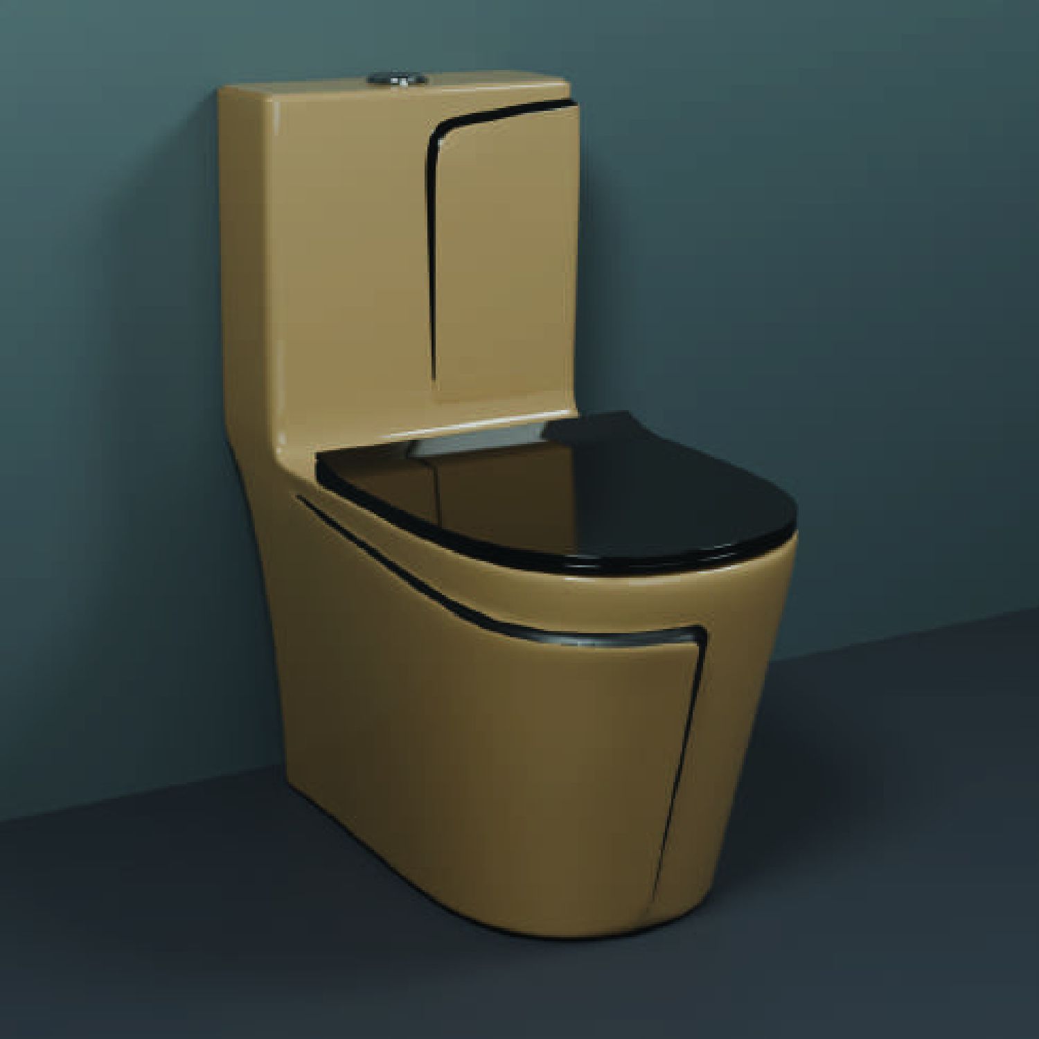 One-Piece Western Commode | Modern Ceramic Water Closet with Soft Close Seat RM - 1024 | 660L x 375W x 740H mm Western Commode-image-41