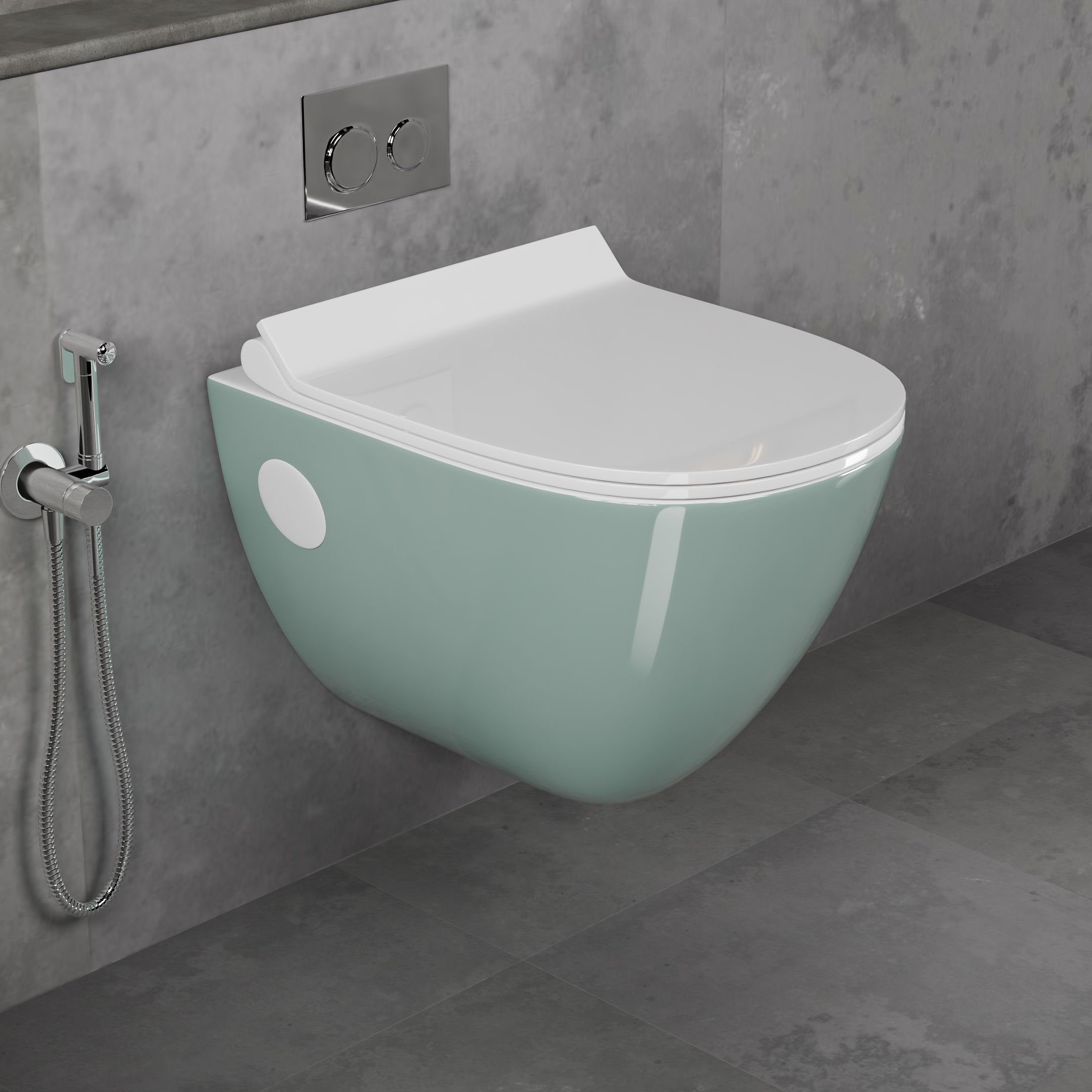 CROMA Olive Green CROMA-OLIVE GREEN Western Commode-image-11