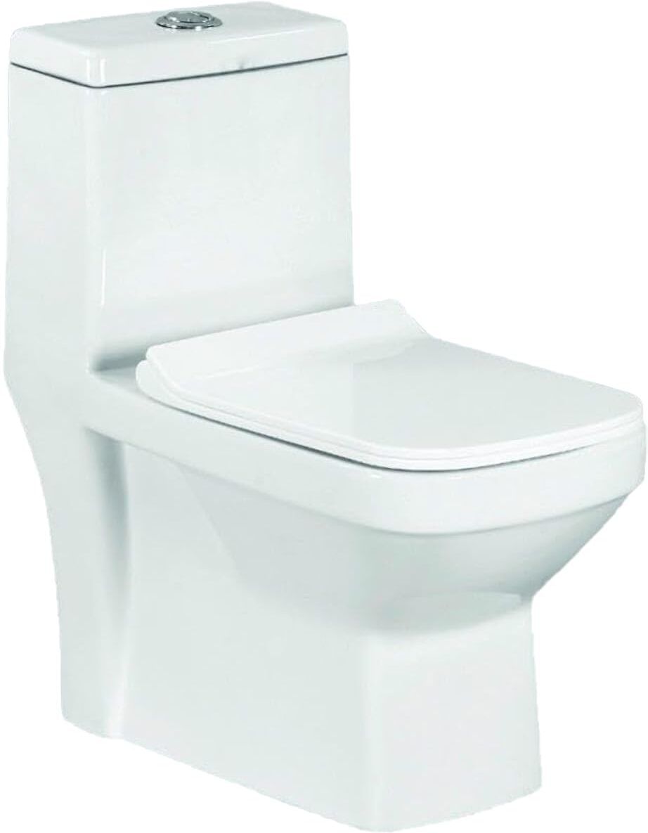 Square Design Water Closet for Bathroom/Lavatory | Siphonic Vacuum Flush System 1pcs_Western_Toilet_white Western Commode-image-12