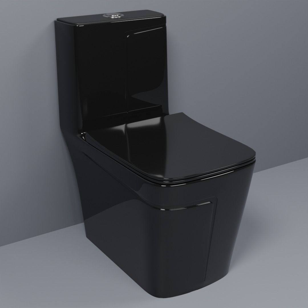 lurexa Dimond Quality LT022 Super Z Black Commode With Cool Line Finish AndRound Flush Button Western Commode-picture-16