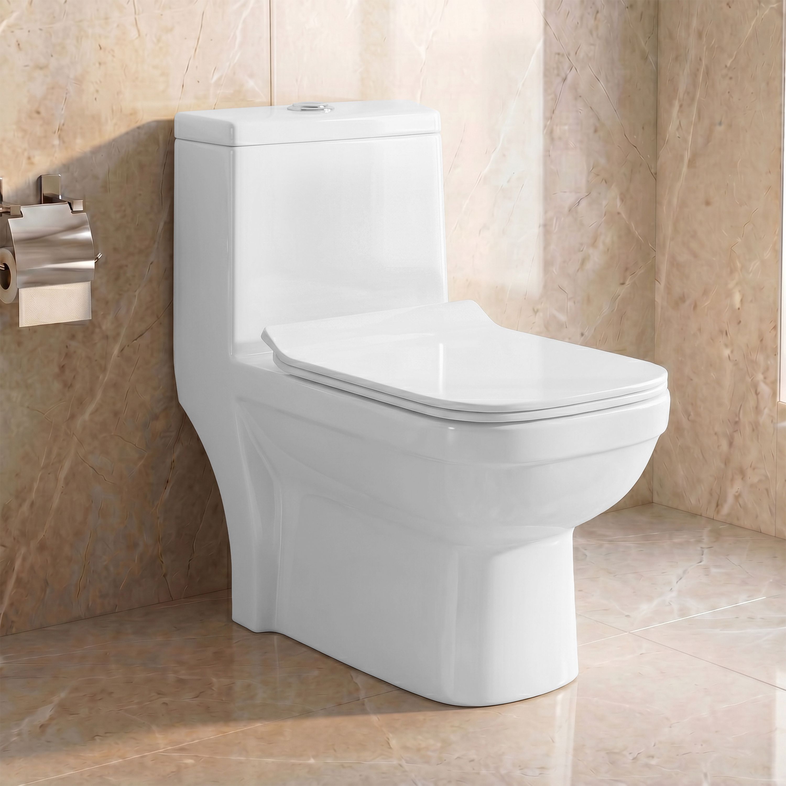 Commode Western Commode Toilet | Rimless Washdown Flush | S-Trap 225mm | Soft Close Seat Western Commode-image-17