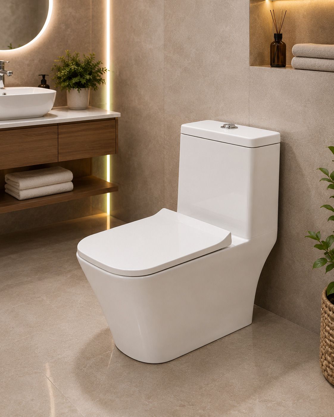 luxehome Modern Bathroom Sanitaryware – One Piece Toilet Complete View 116-LH Modern Bathroom Sanitaryware – One Piece Toilet Complete View 116-LH Western Commode-picture-45