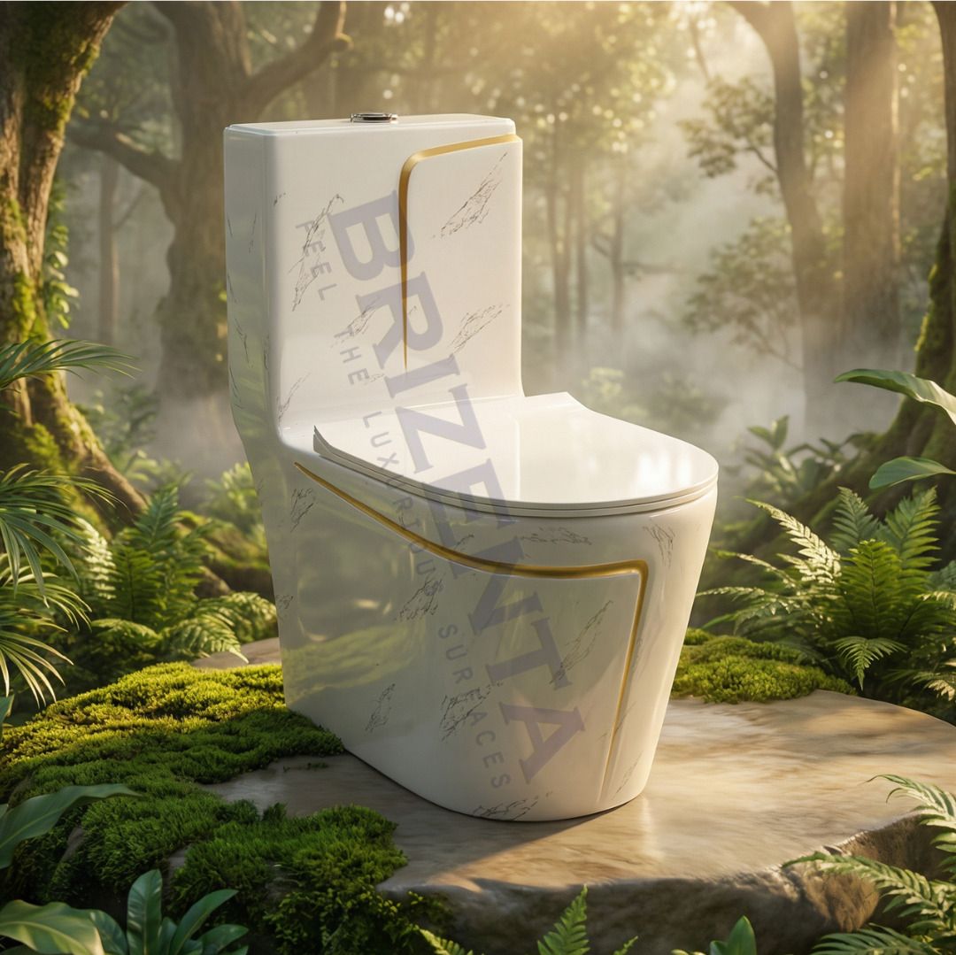 1008B ONE PIECE TOILET COMMODE PREMIUM GRADE CERAMIC FLOOR MOUNTED Western Commode-image-16