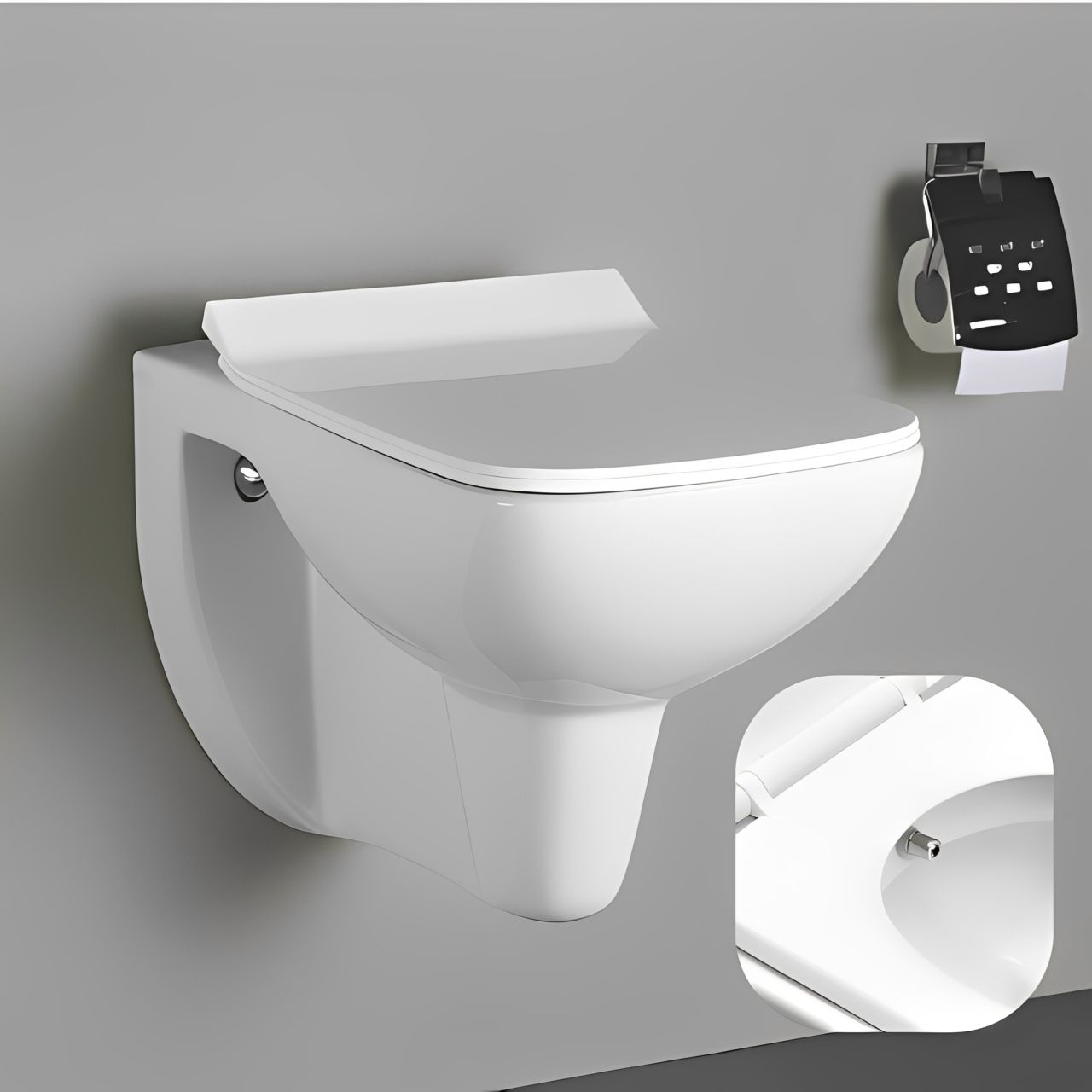 moro Primas Prime Collection Element Western Commode for Bathroom with Inbuilt Jet | Made of Ceramic | Soft Close | Dual Flush Water Saving |P.Trap | Western Commode-picture-41
