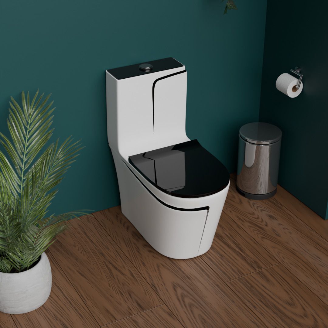 brizenta Syphonic Flush Commode with Soft Closing Toilet Seat - S Trap Outlet Syphonic Flush Commode with Soft Closing Toilet Seat - S Trap Outlet Western Commode-picture-18