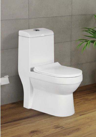 Premium Quality Western Toilet/Water Closet/Commode With Soft Close Toilet Seat S/1004 "S" Trap 225MM (9 inch) One Piece Western Commode-image-21