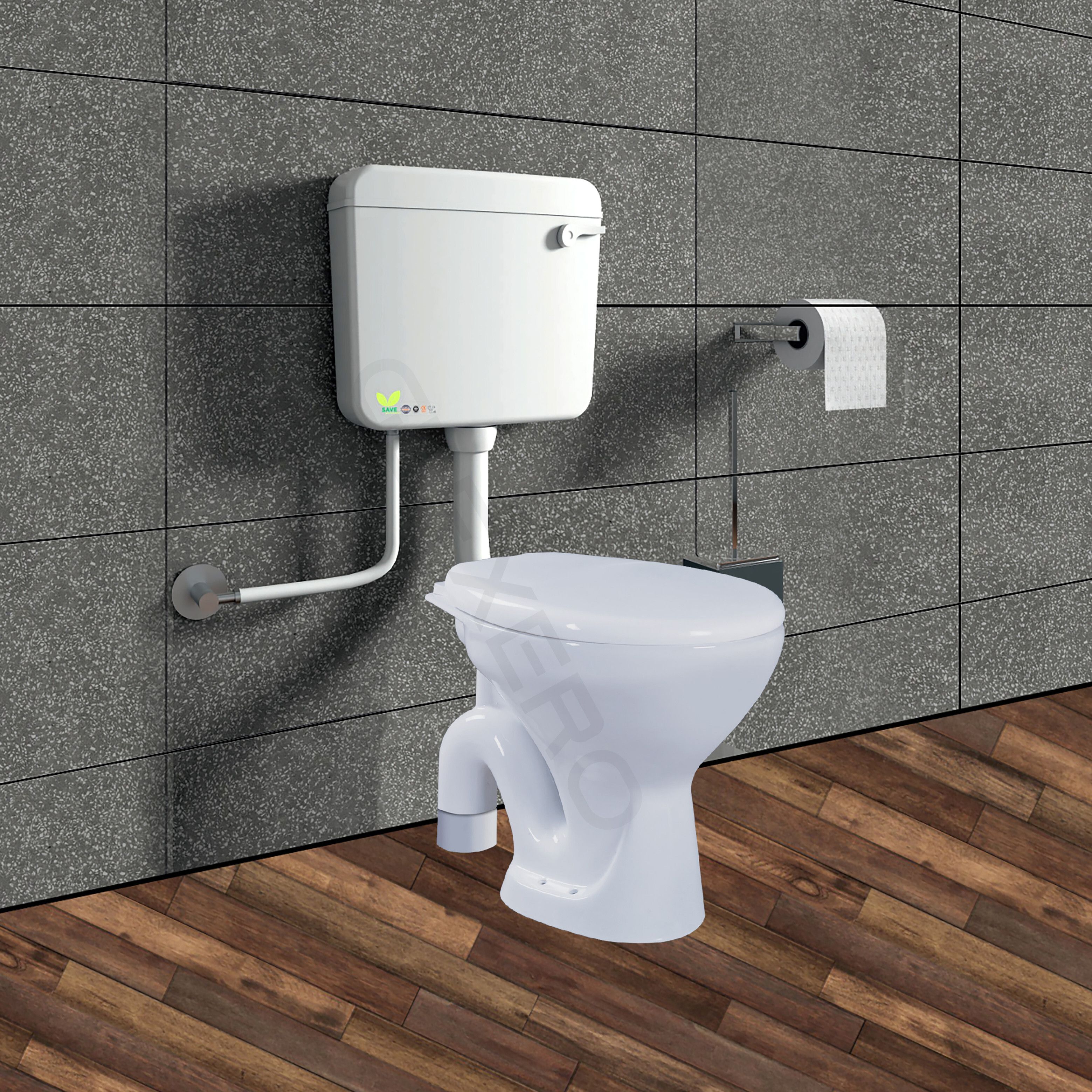 glexero Premium Quality European Water Closet Floor Mounted Round S Trap Western Commode-picture-8