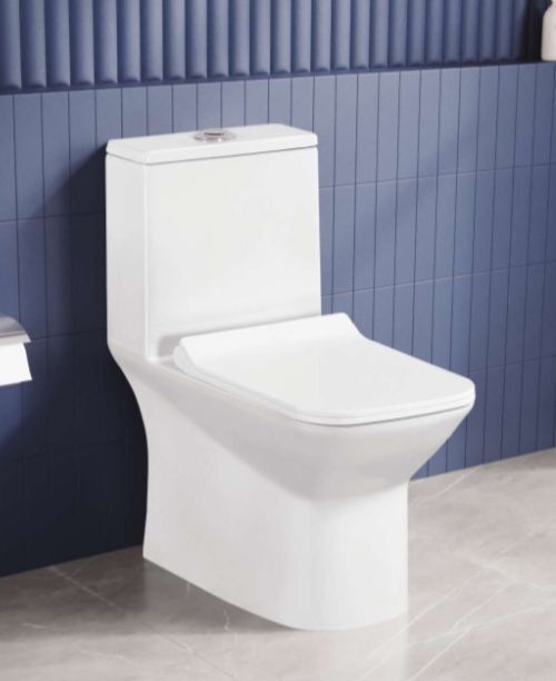Rimless Commode for Toilet/One Piece Western Toilet/Commode (9 inch) S-Trap PRIVE Western Commode
