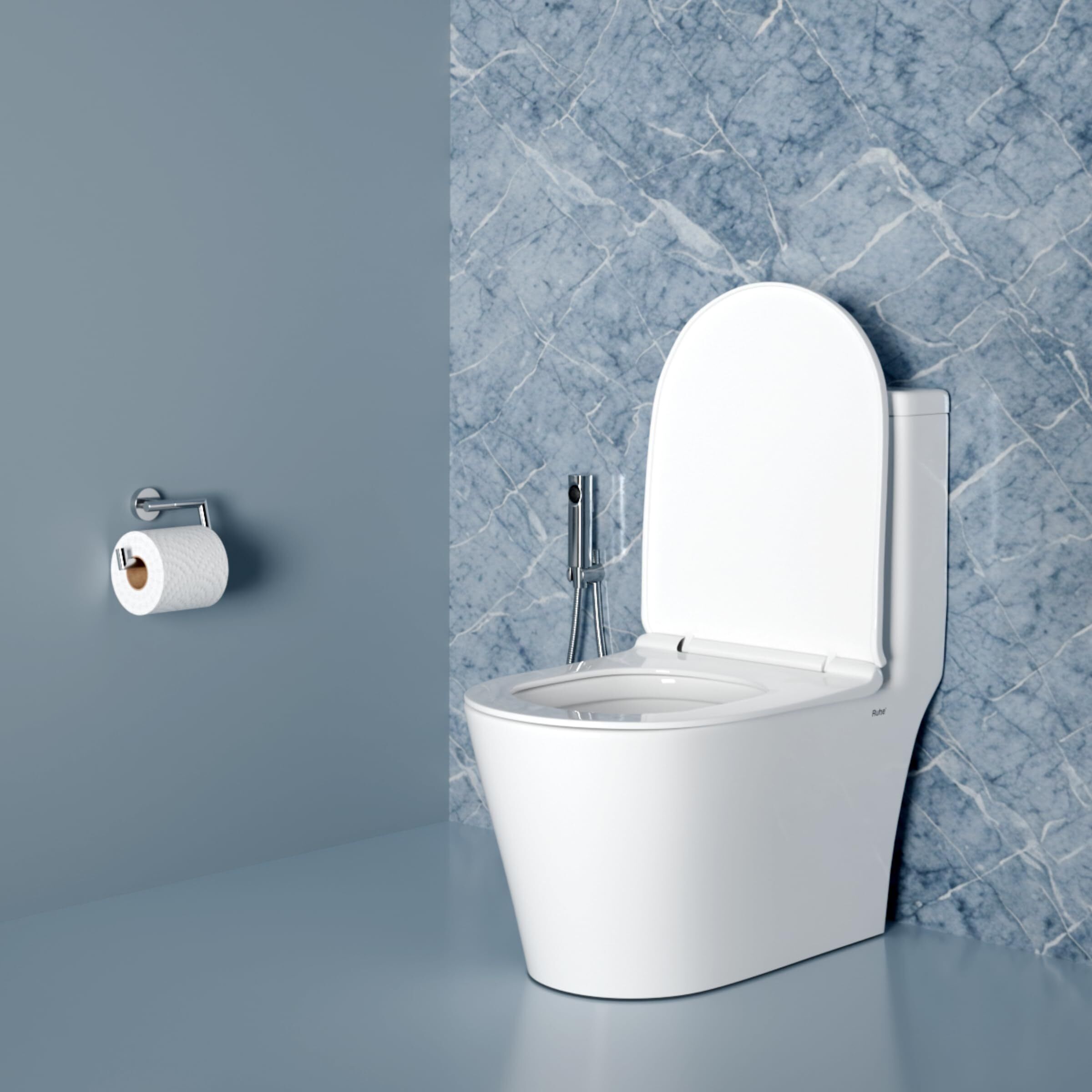 Aenor One-Piece Rimless S-Trap Washdown Flushing Western Toilet |Soft-close Seat| 3D Siphonic flushing System|Anti-bacterial Glaze|Floor Mounted Western Commode-image-42