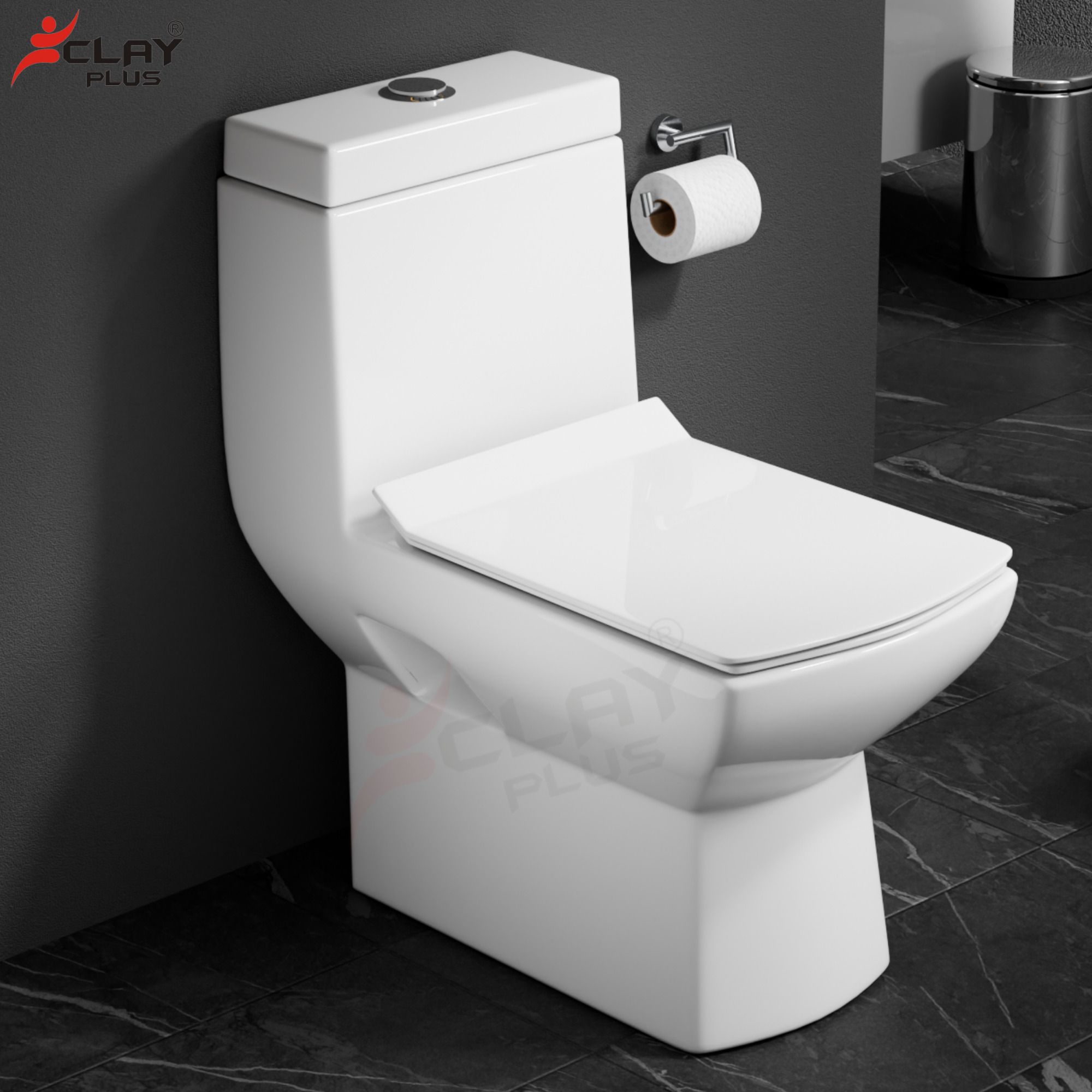 Platinum Ceramic Western Toilet/Water Closet/Commode With Soft Close Toilet Seat PREMIUM GRADE FLOOR MOUNTED "S" TRAP ONE PIECE Western Commode