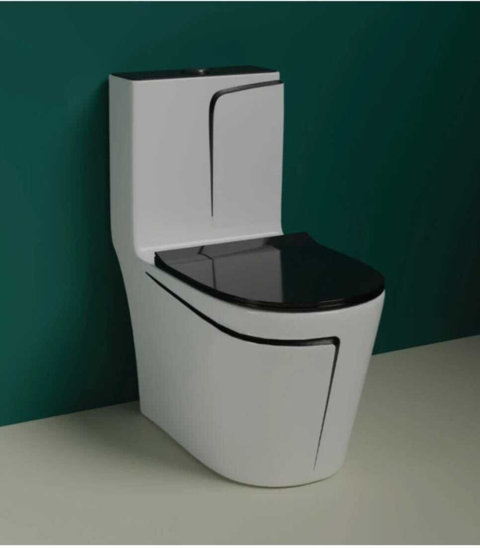 solano C01 Premium Quality White commode with Black Finishing Line and Round Flush Button Western Commode-picture-12