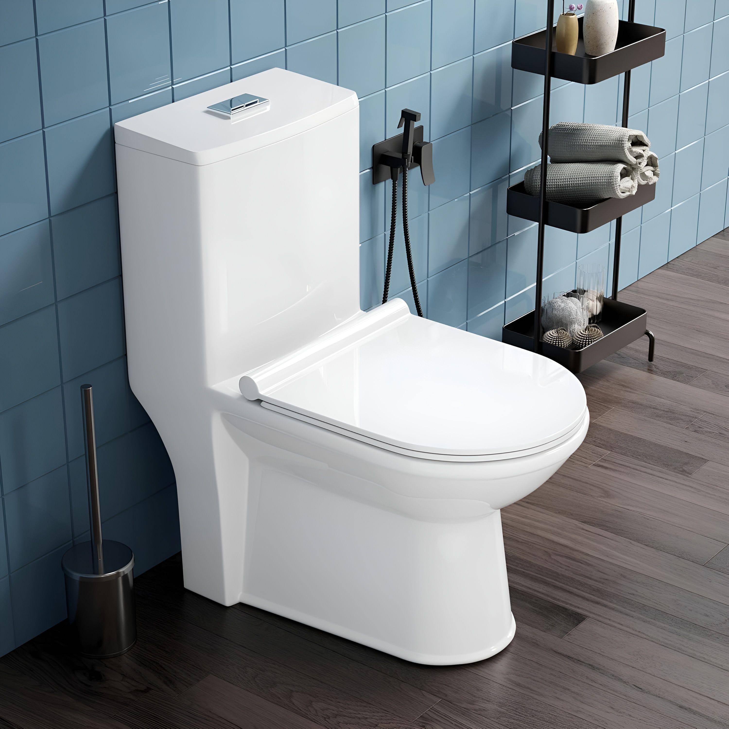 ZETA Ceramic One Piece Commode/ Western Toilet (S Trap- 9 inch) SYON306 Western Commode-image-5
