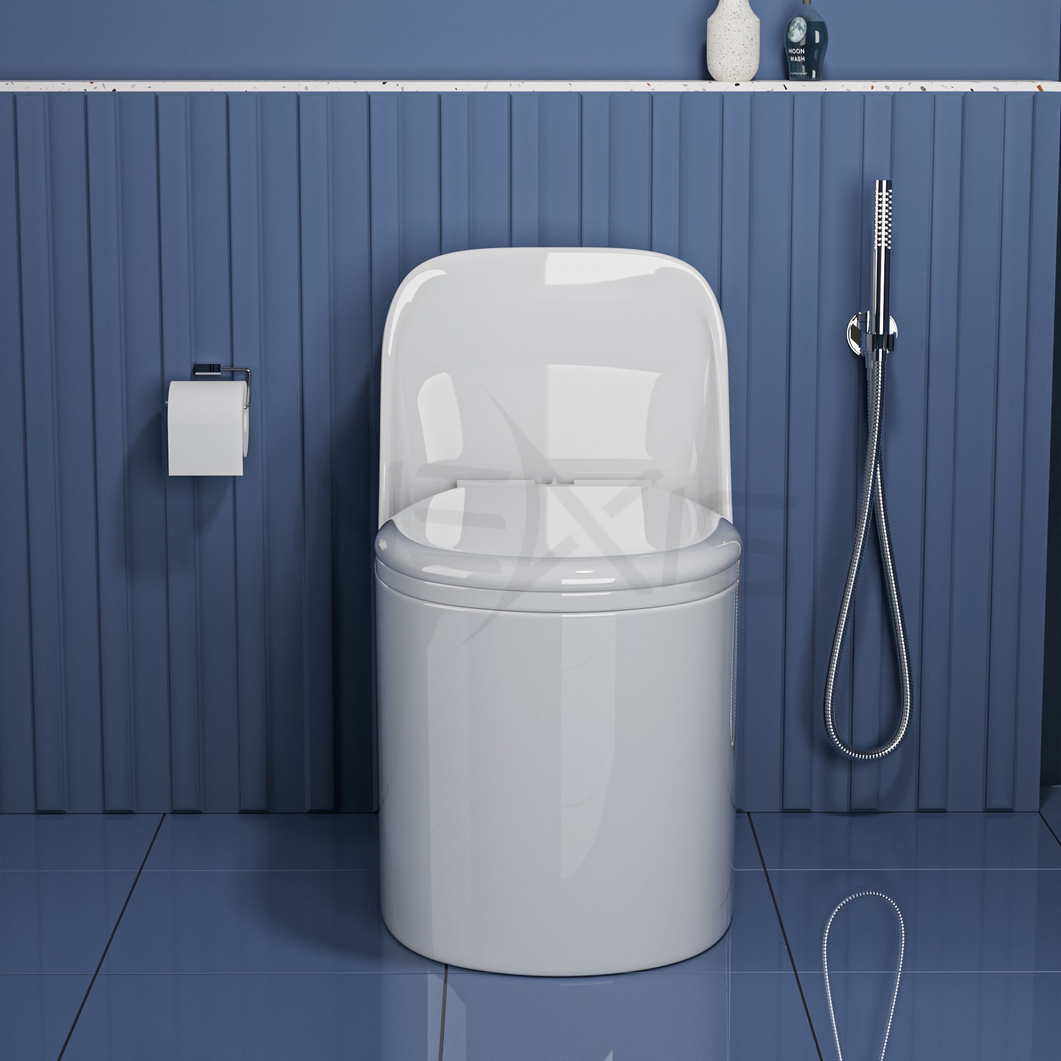 Rimless 5D Commode for Toilet/One Piece Western Toilet/Commode (9 inch) S-Trap 9009 Western Commode