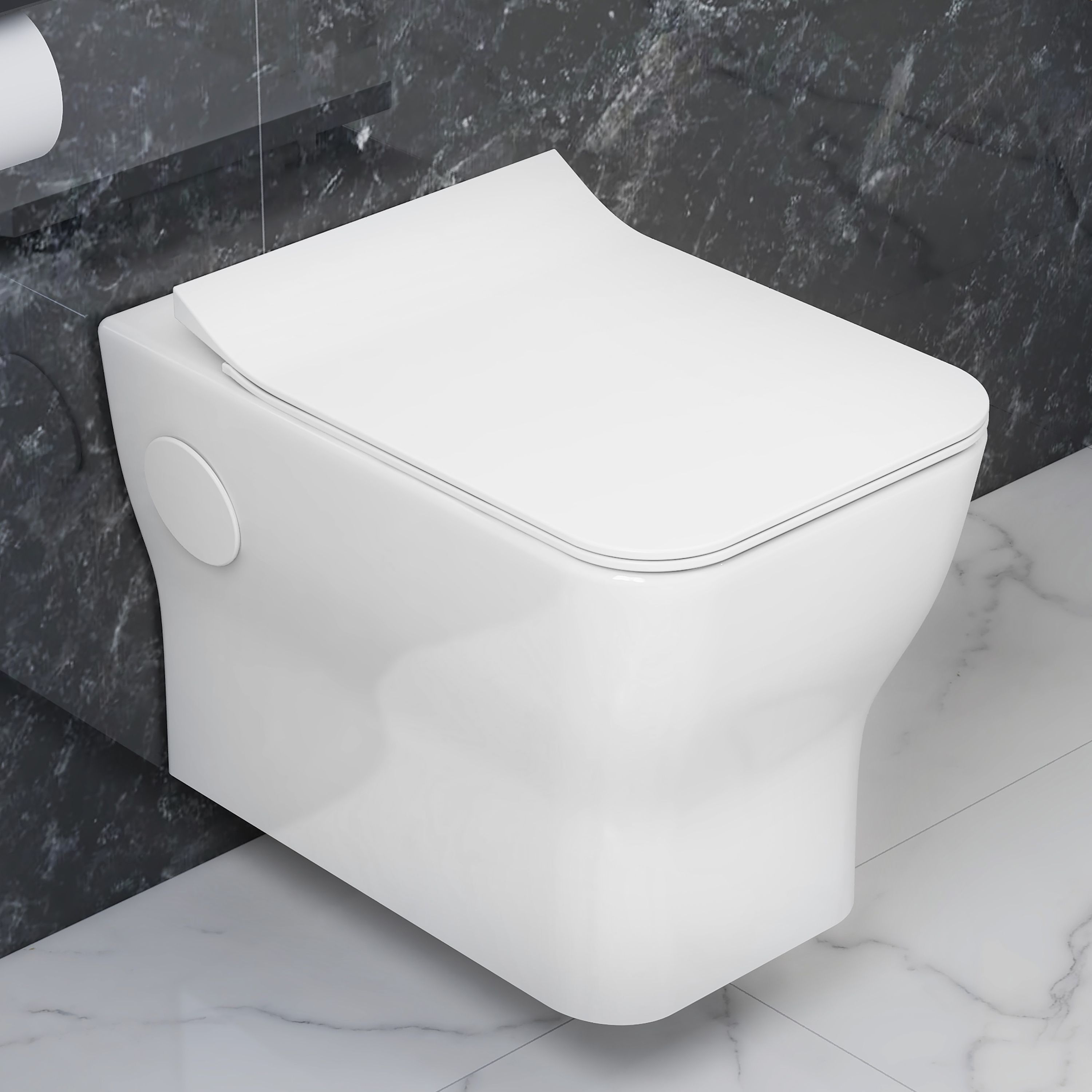 plantex Ceramic Western Toilet/Commode for Toilet/Soft Closet Toilet Seat P-Trap Platinum Wall Hung with Water Closet (APS-774) Western Commode-picture-15