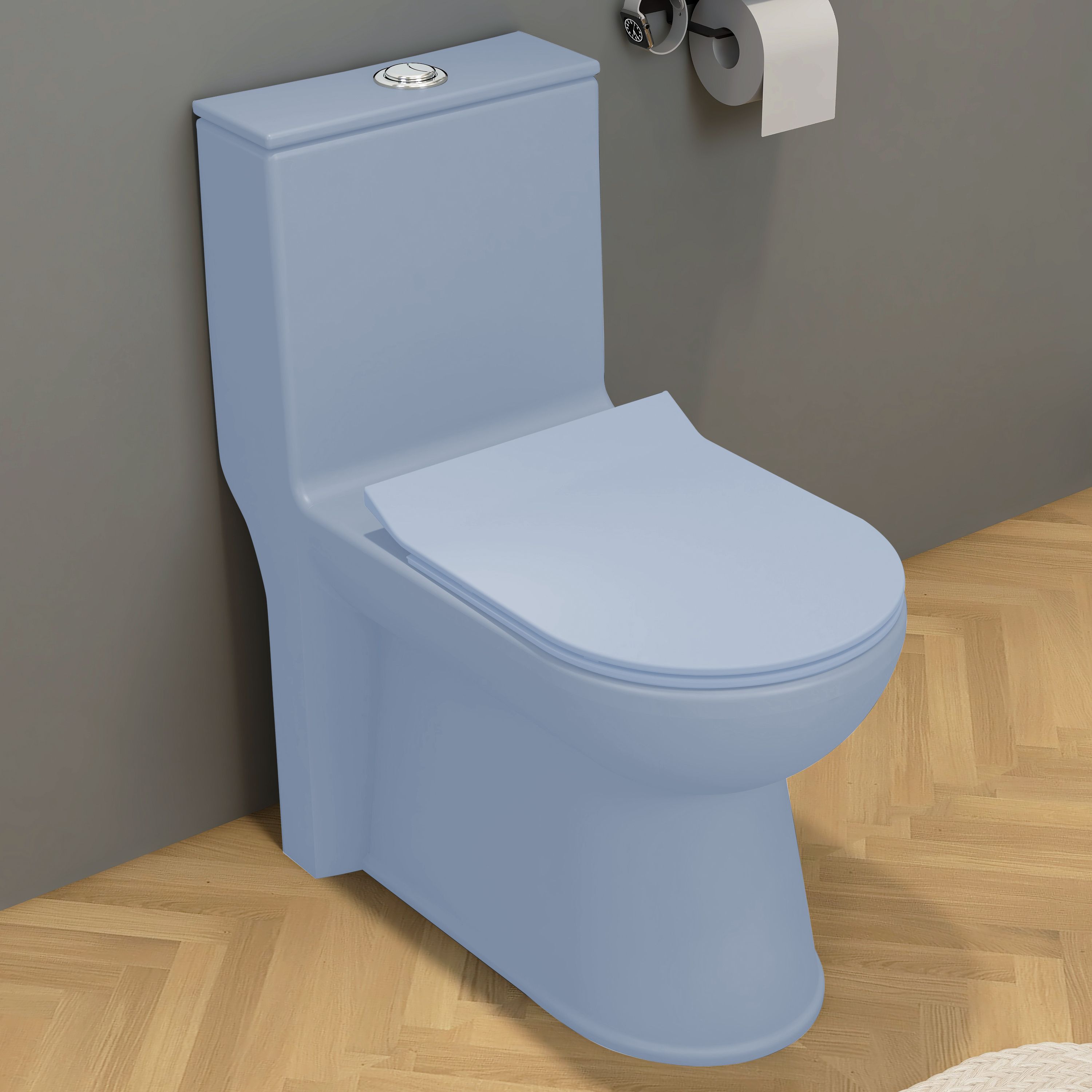 Ceramic Rimless Western Toilet/Water Closet/Commode With Seat-S Trap Outlet (APS-746) Western Commode