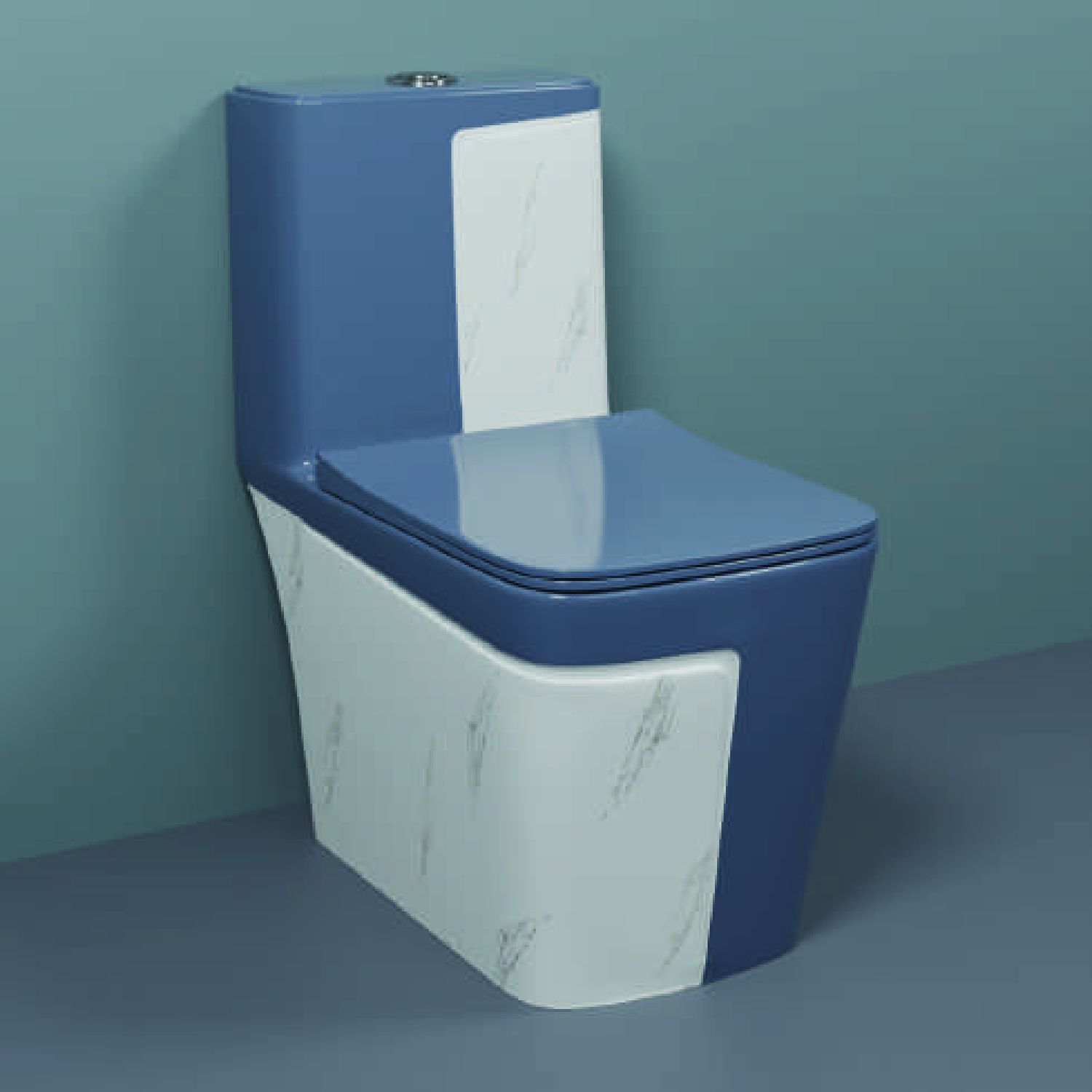 One-Piece Western Commode | Modern Ceramic Water Closet with Soft Close Seat RM -2016 | 660L x 375W x 740H mm Western Commode-image-37