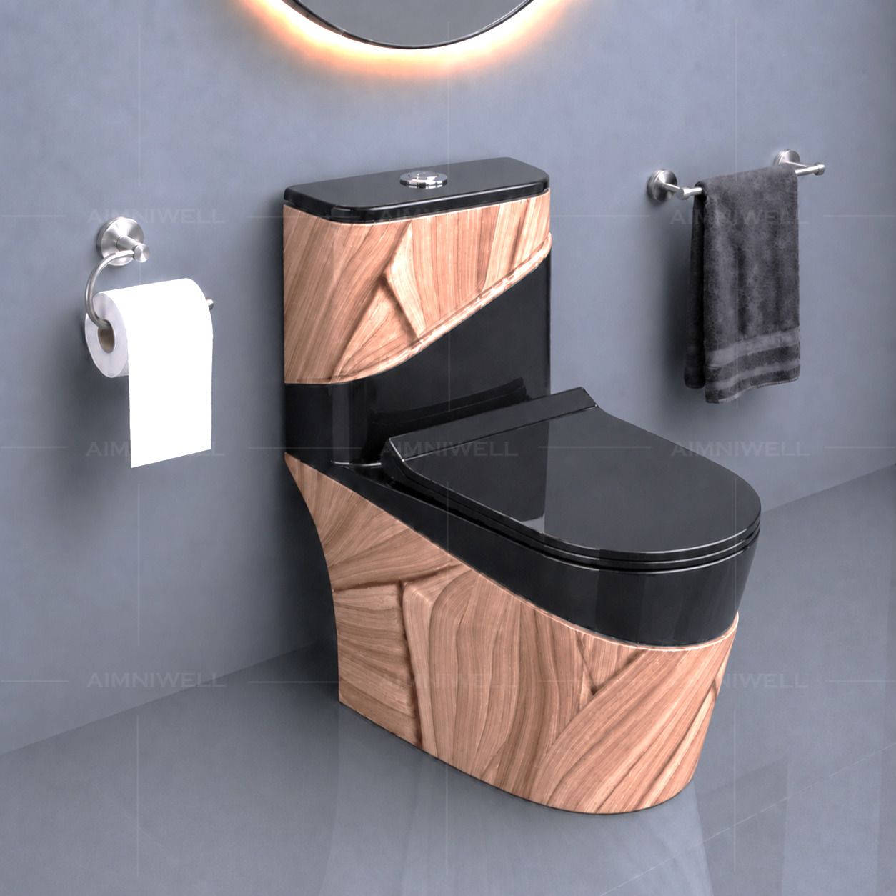 Commode Full Set | Toilet Seat | S Trap | Western Toilet | Dual flush Technology Aura 3031 Western Commode-image-34