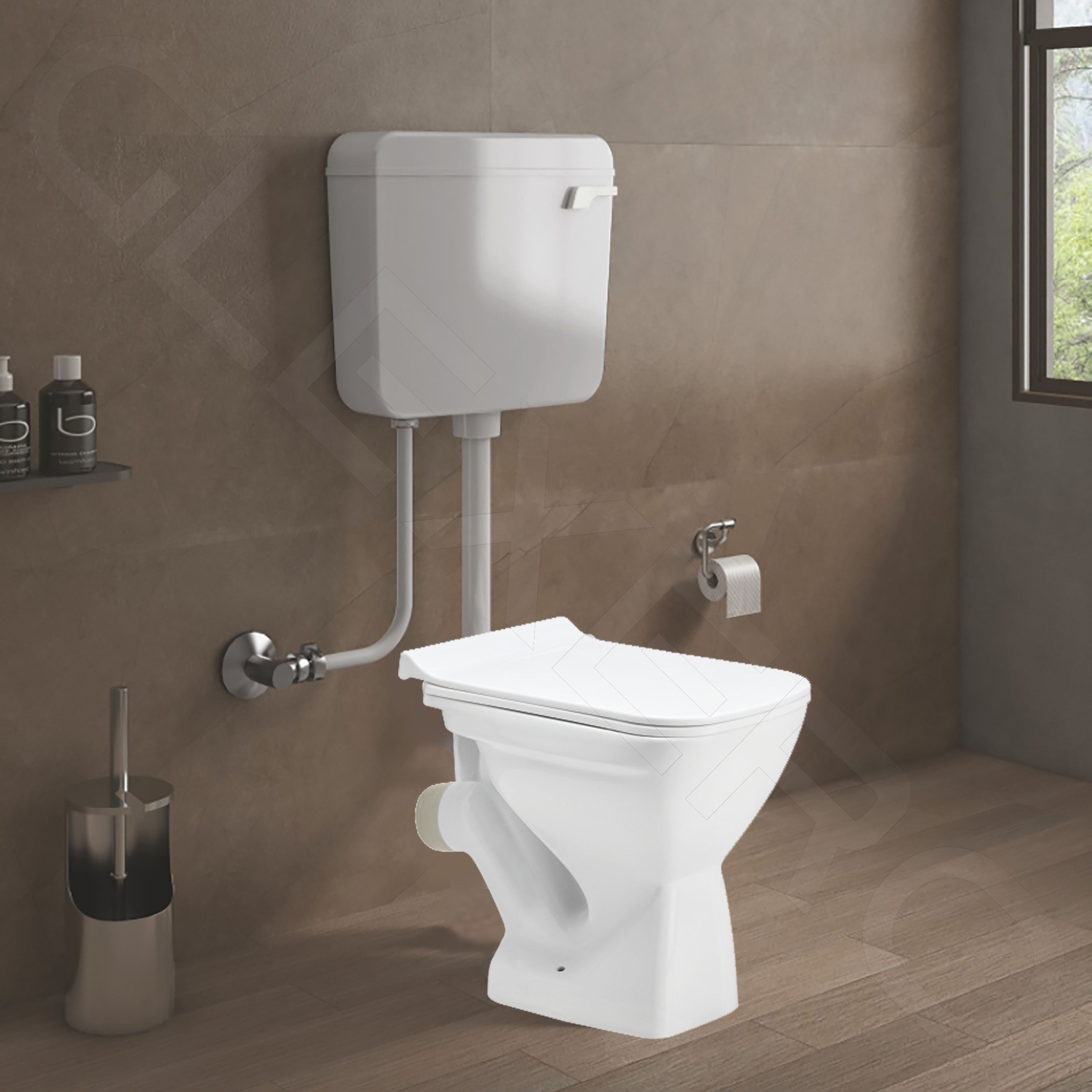 glexero Premium Quality Floor Mounted Toilet P Trap European Commode Western Commode-picture-32