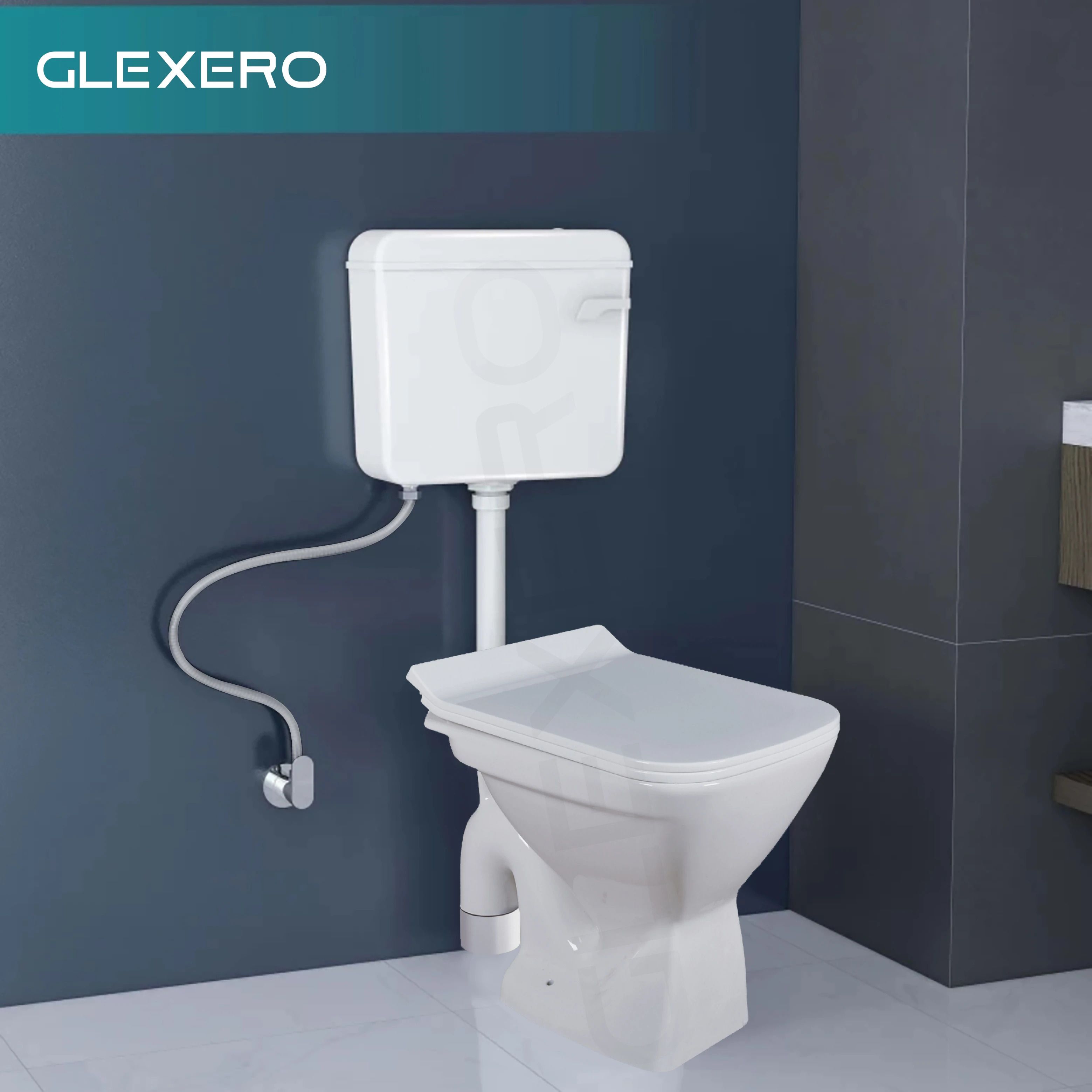 glexero Premium Quality Super Shiny Ceramic Toilet Seat Floor Mounted S Trap Commode Western Commode-picture-5