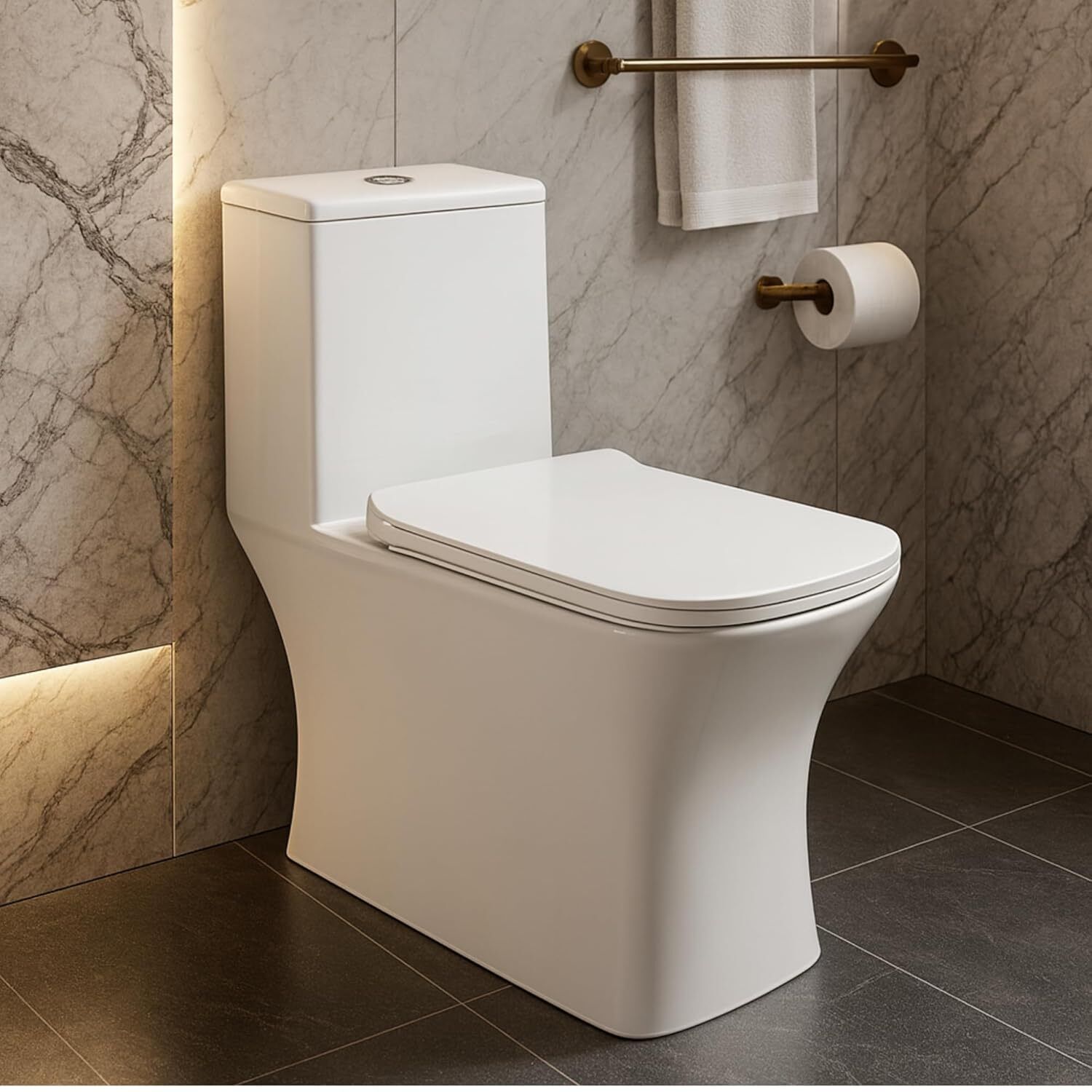 One‑Piece Western Commode, S‑Trap 9–12 inch, Soft‑Close Quick‑Release Seat Western Commode-image-9
