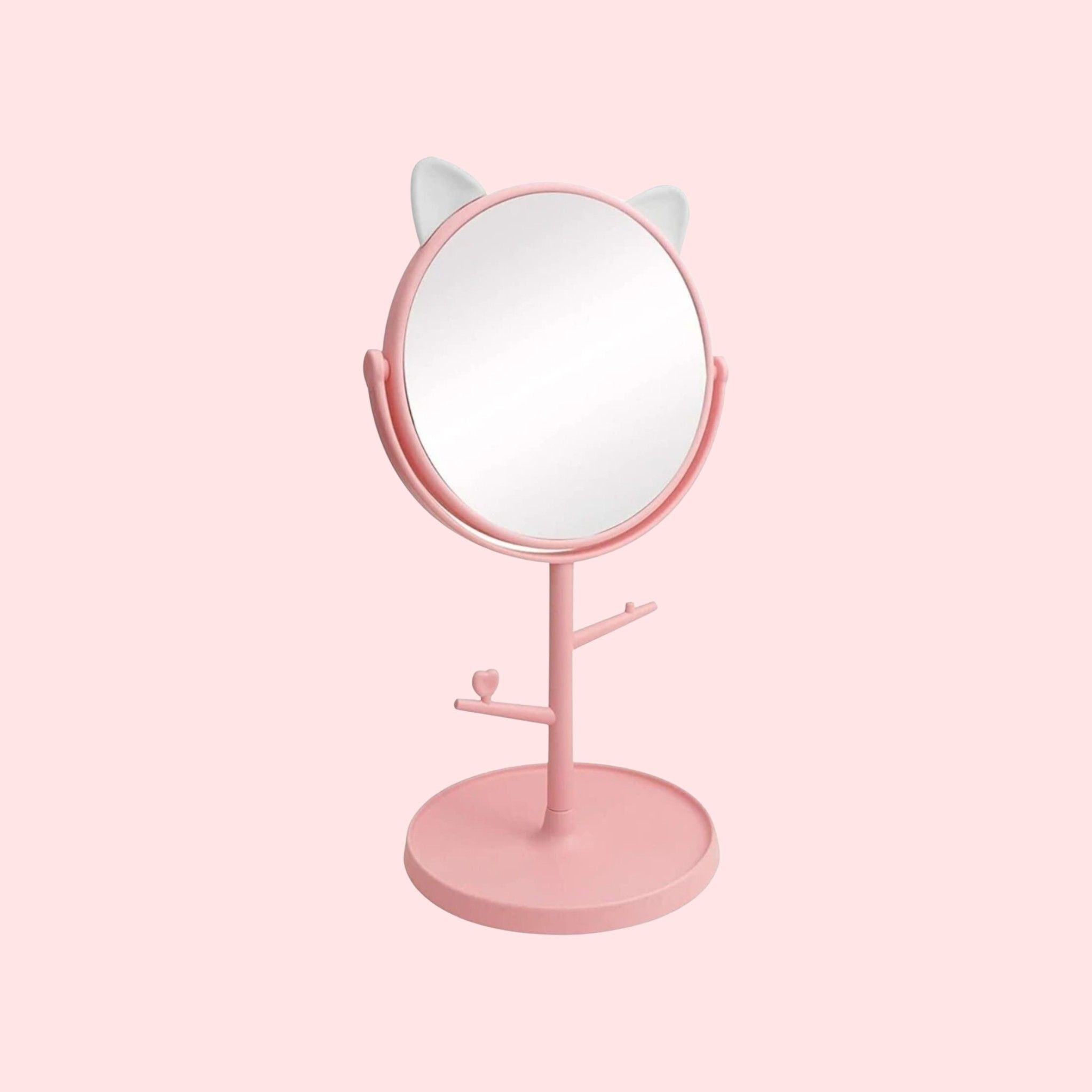 hudabird Kitty Design Makeup Mirror Storage Rack-picture-1