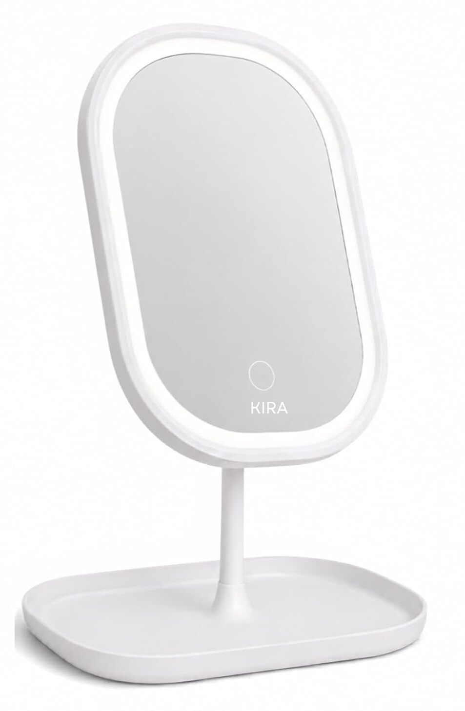 kira LED Vanity Mirror with Light, Oval Shape, Desktop Rotating, Adjustable Dimmer-picture-41